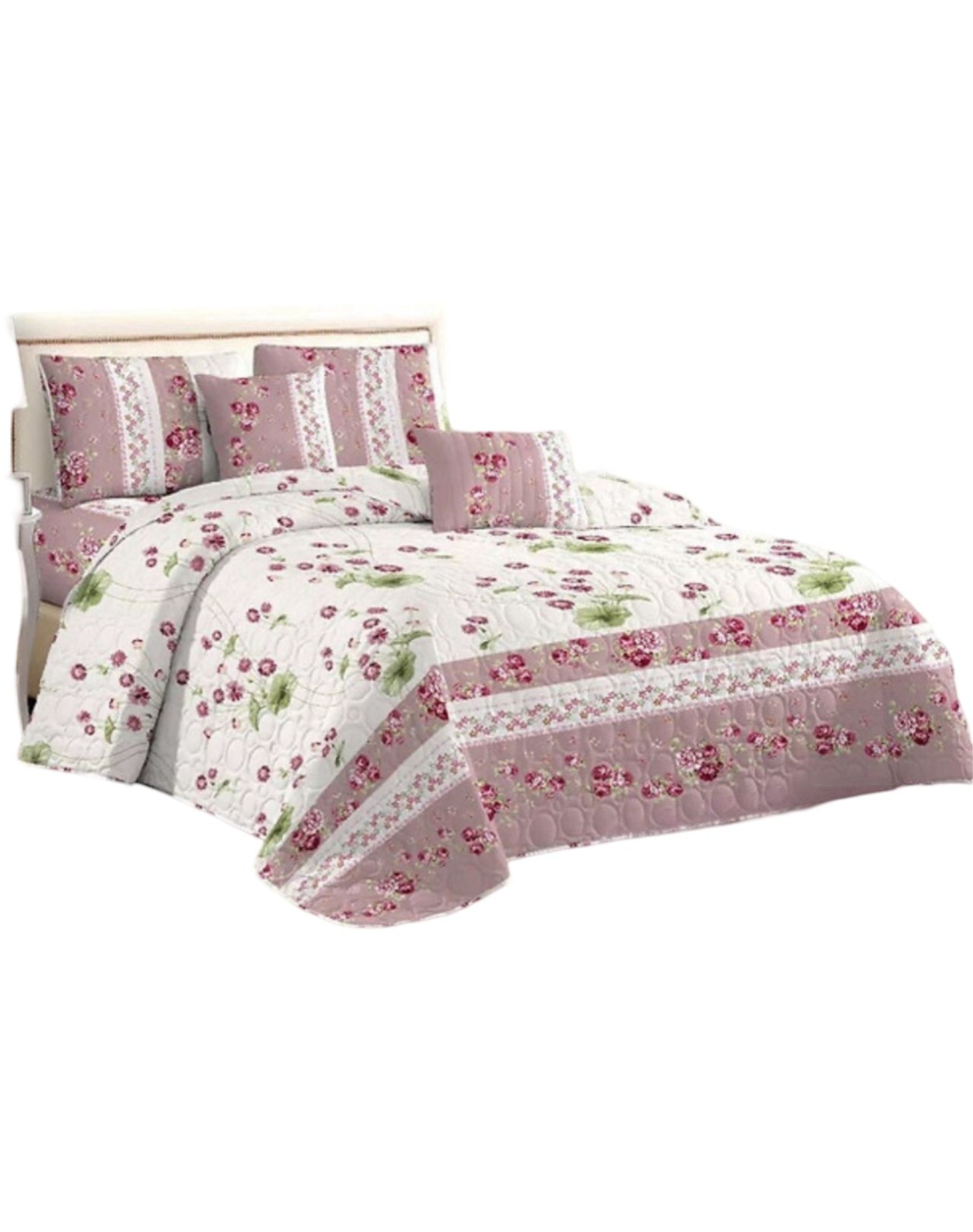 QUILT MULTICOLOR VERANO KING SUPER K + FUNDAS ALMOHADA D8 - 2