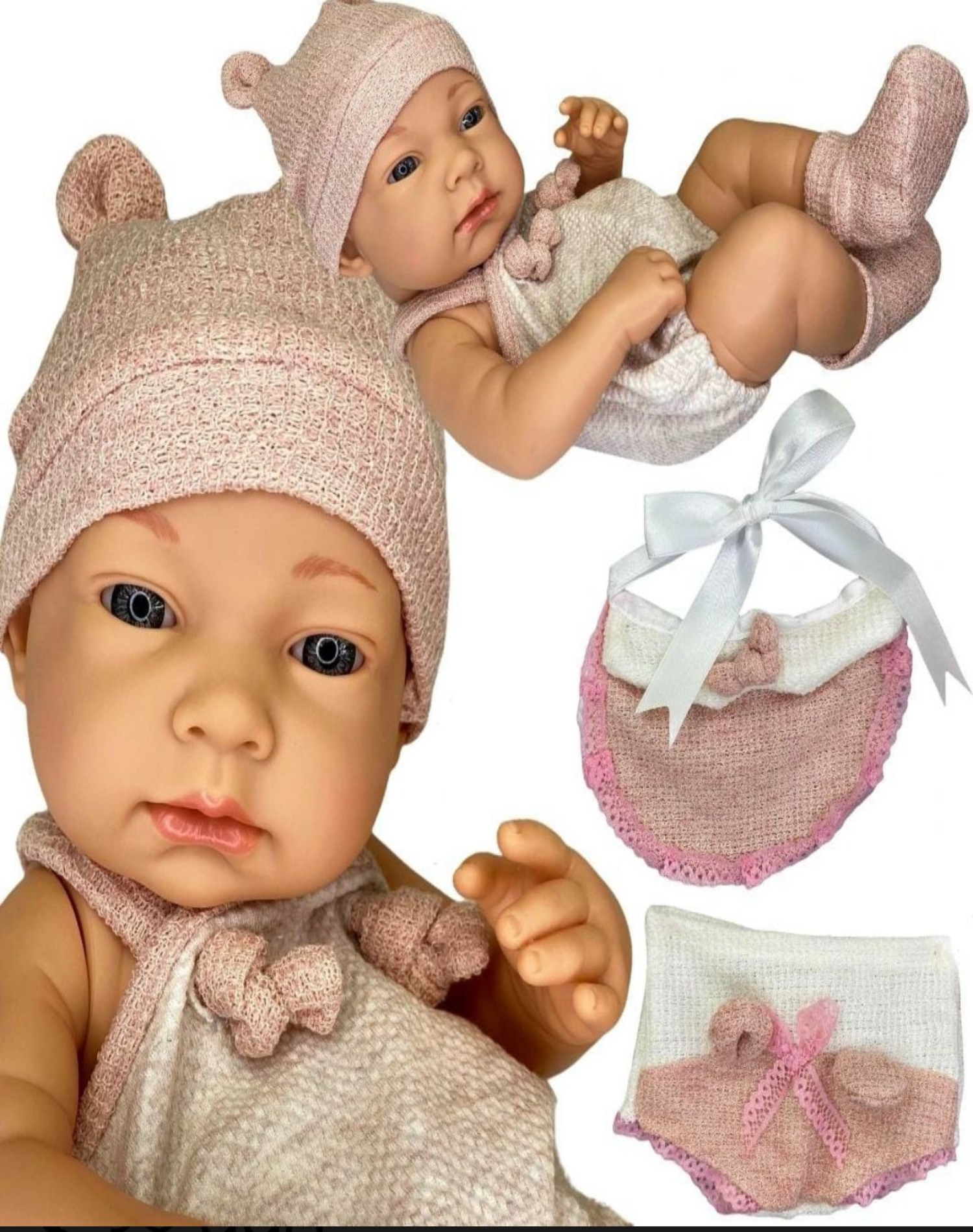 BEBE MUÑECA REALISTA DE SILICONA NIÑA ROSA 7N9 - 2