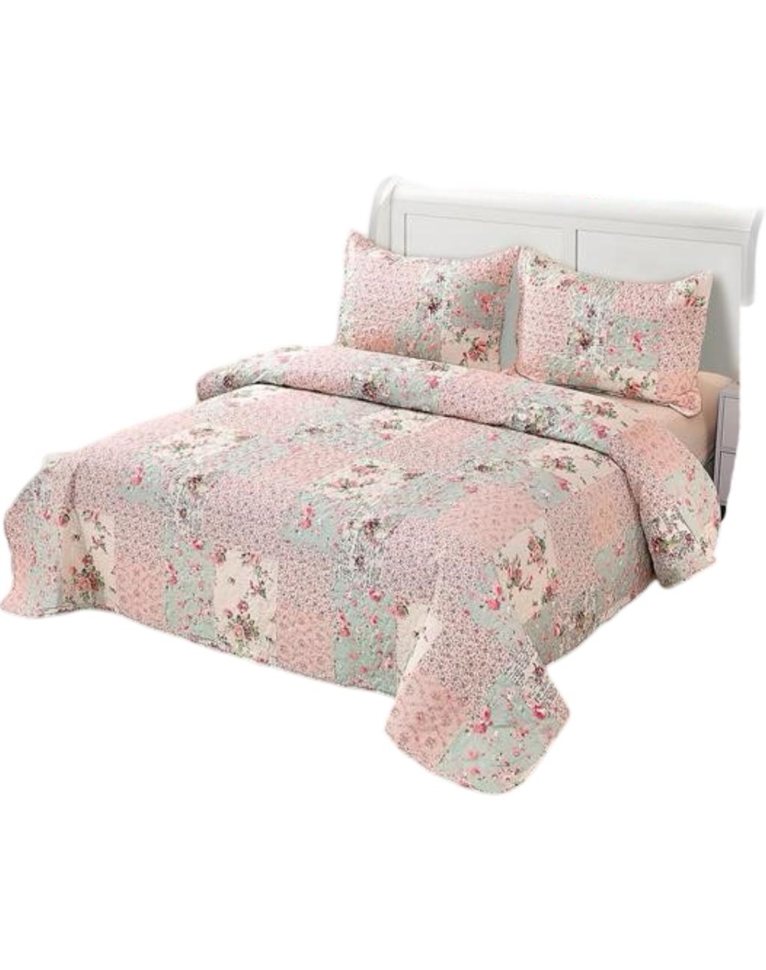 QUILT 2 PLAZAS MULTICOLOR VERANO +2 FUNDAS SUAVE 13N26 - 1