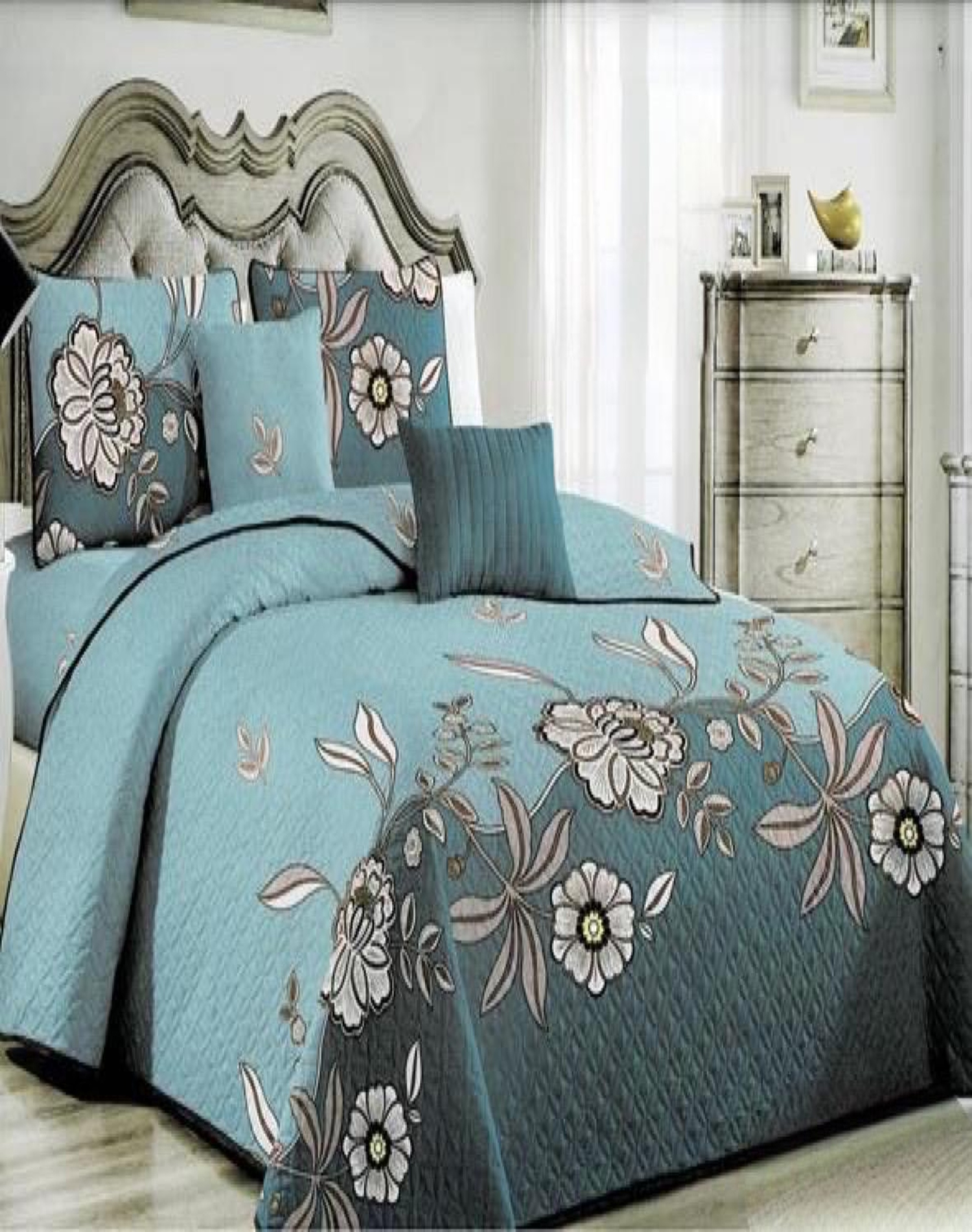 QUILT 2 PLAZAS MULTICOLOR VERANO +2 FUNDAS SUAVE 13N30 - 3