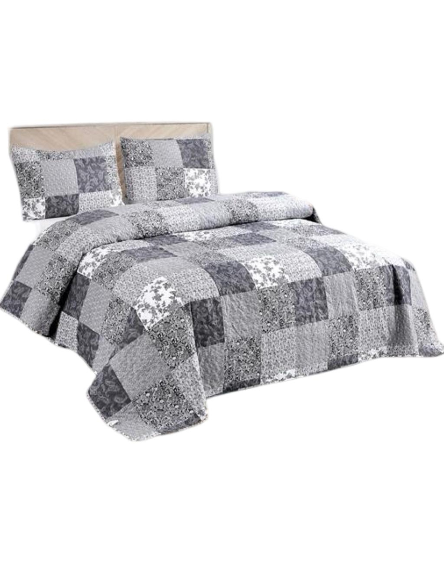 QUILT 2 PLAZAS MULTICOLOR VERANO +2 FUNDAS SUAVE 13N20 - 1
