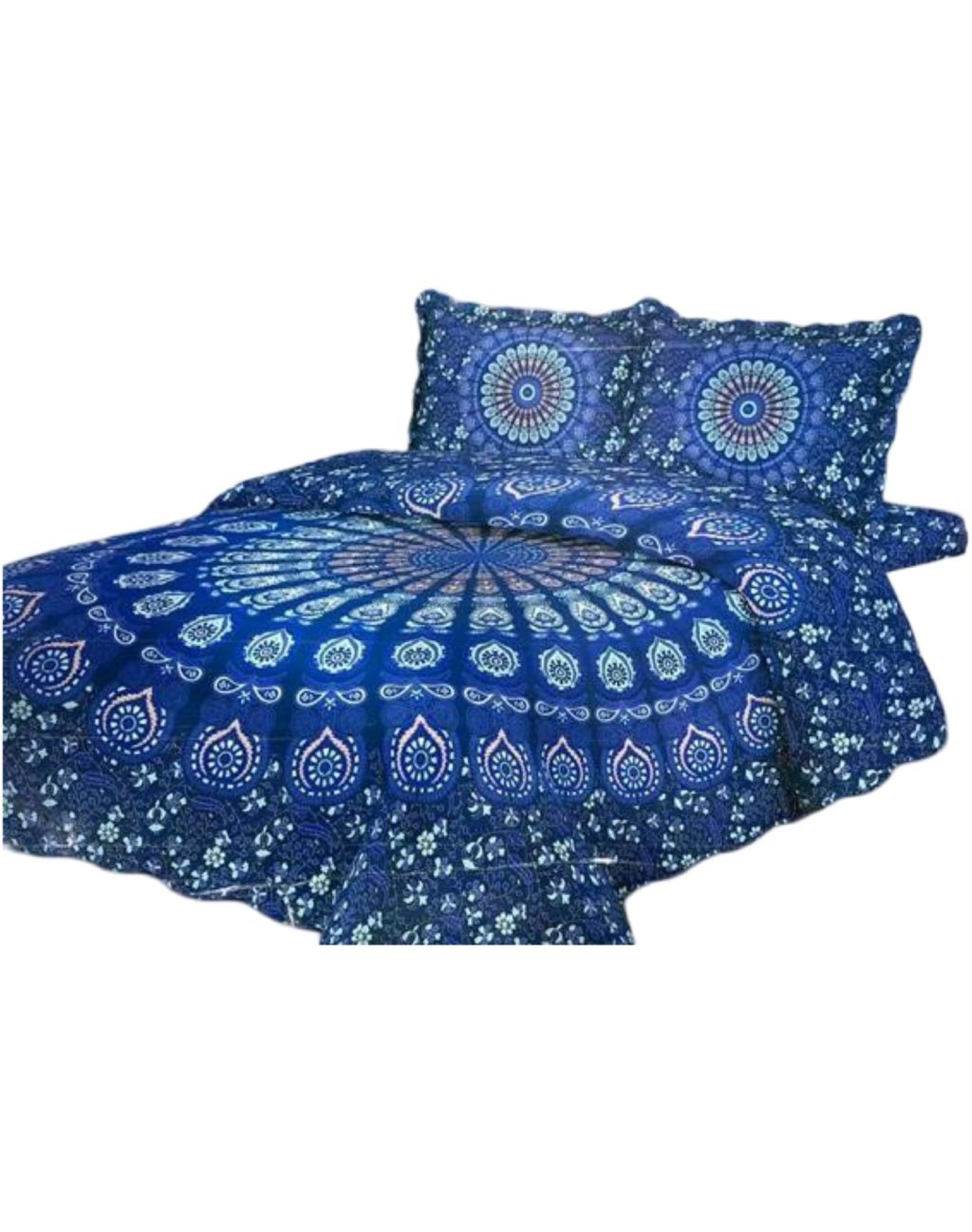QUILT 2 PLAZAS MULTICOLOR VERANO +2 FUNDAS SUAVE 13N03 - 1