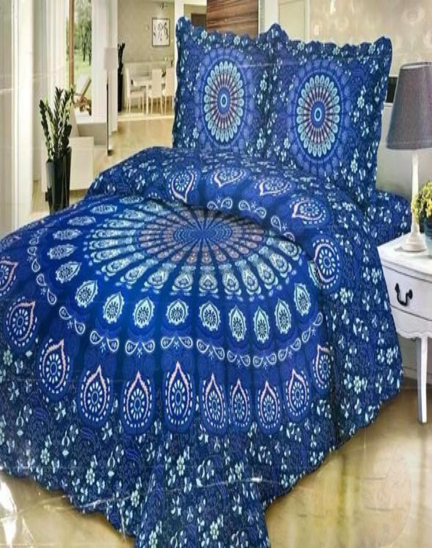 QUILT 2 PLAZAS MULTICOLOR VERANO +2 FUNDAS SUAVE 13N03 - 3
