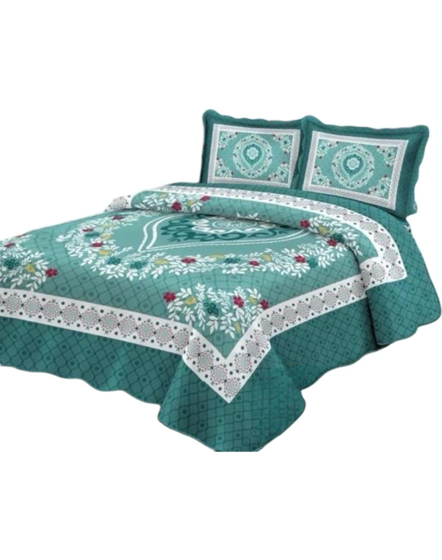 QUILT 2 PLAZAS MULTICOLOR VERANO +2 FUNDAS SUAVE 13N01 - 1