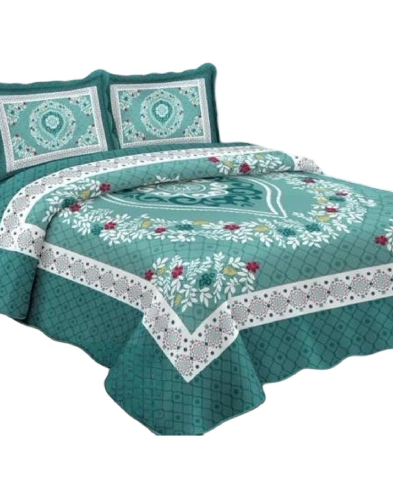 QUILT 2 PLAZAS MULTICOLOR VERANO +2 FUNDAS SUAVE 13N01 - 2