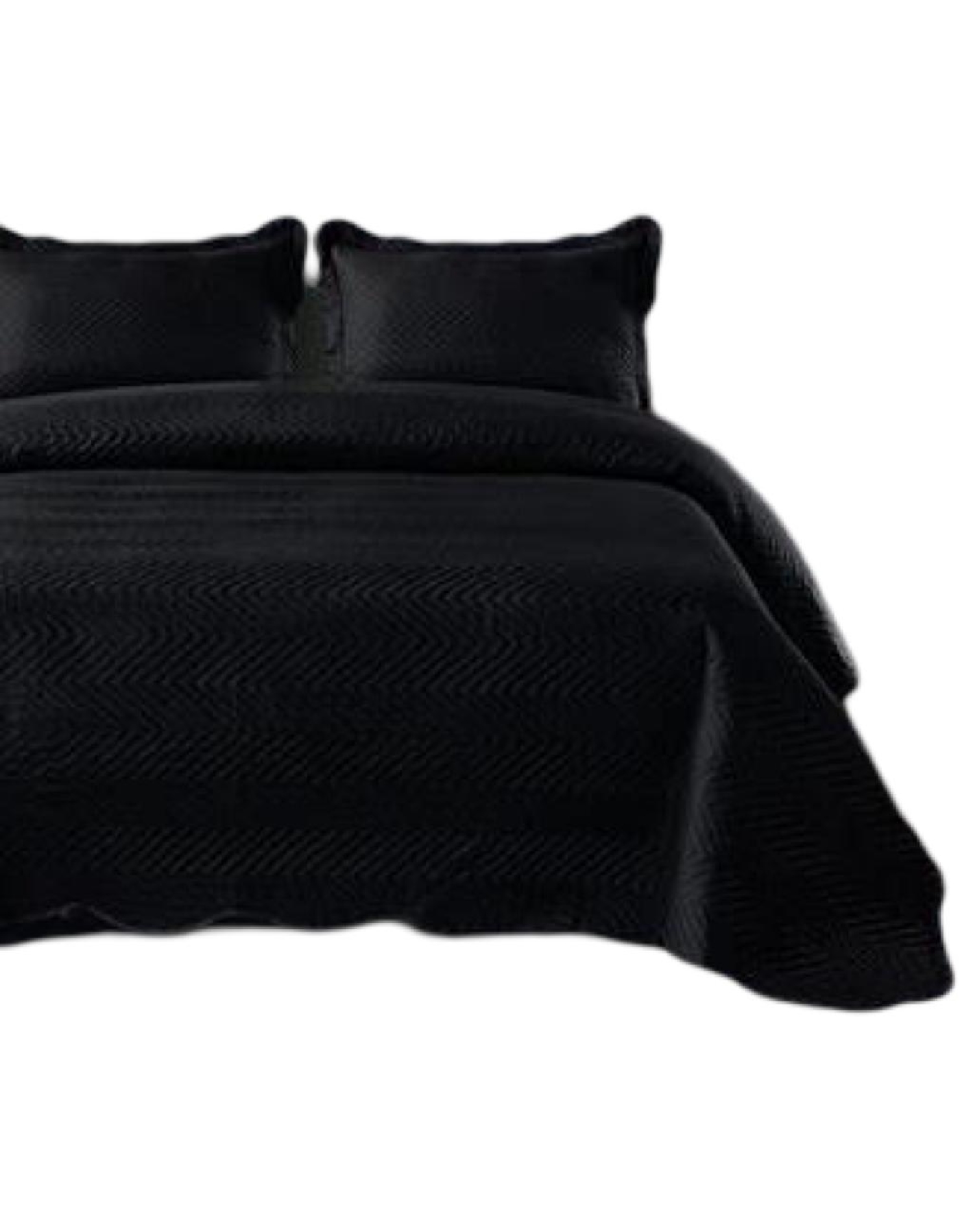 QUILT 2 PLAZAS NEGRO VERANO +2 FUNDAS SUAVE 13N05 - 2