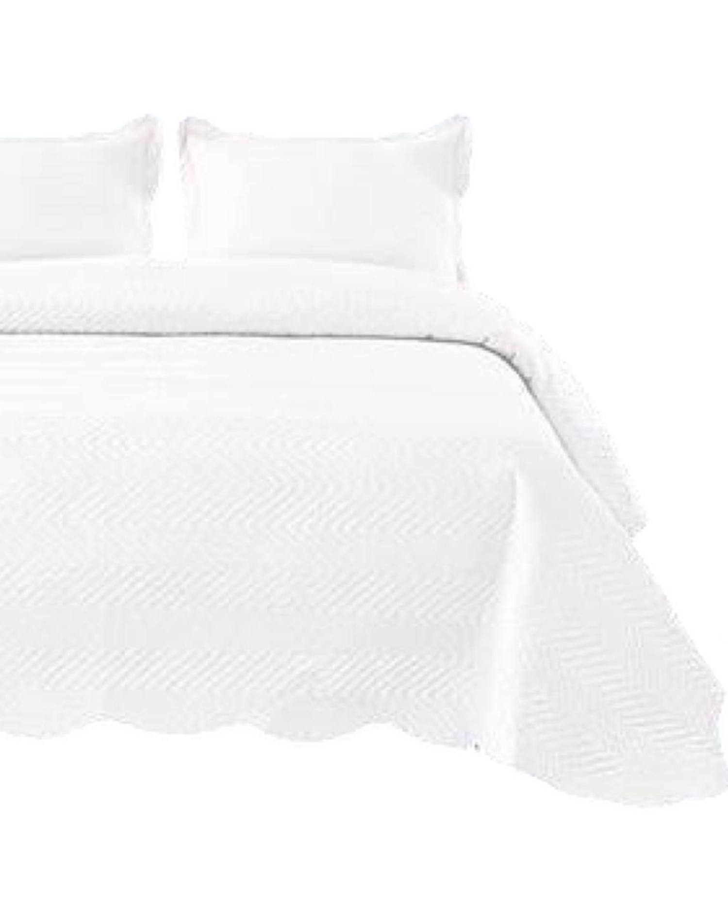 QUILT 2 PLAZAS BLANCO VERANO +2 FUNDAS SUAVE 13N02 - 2