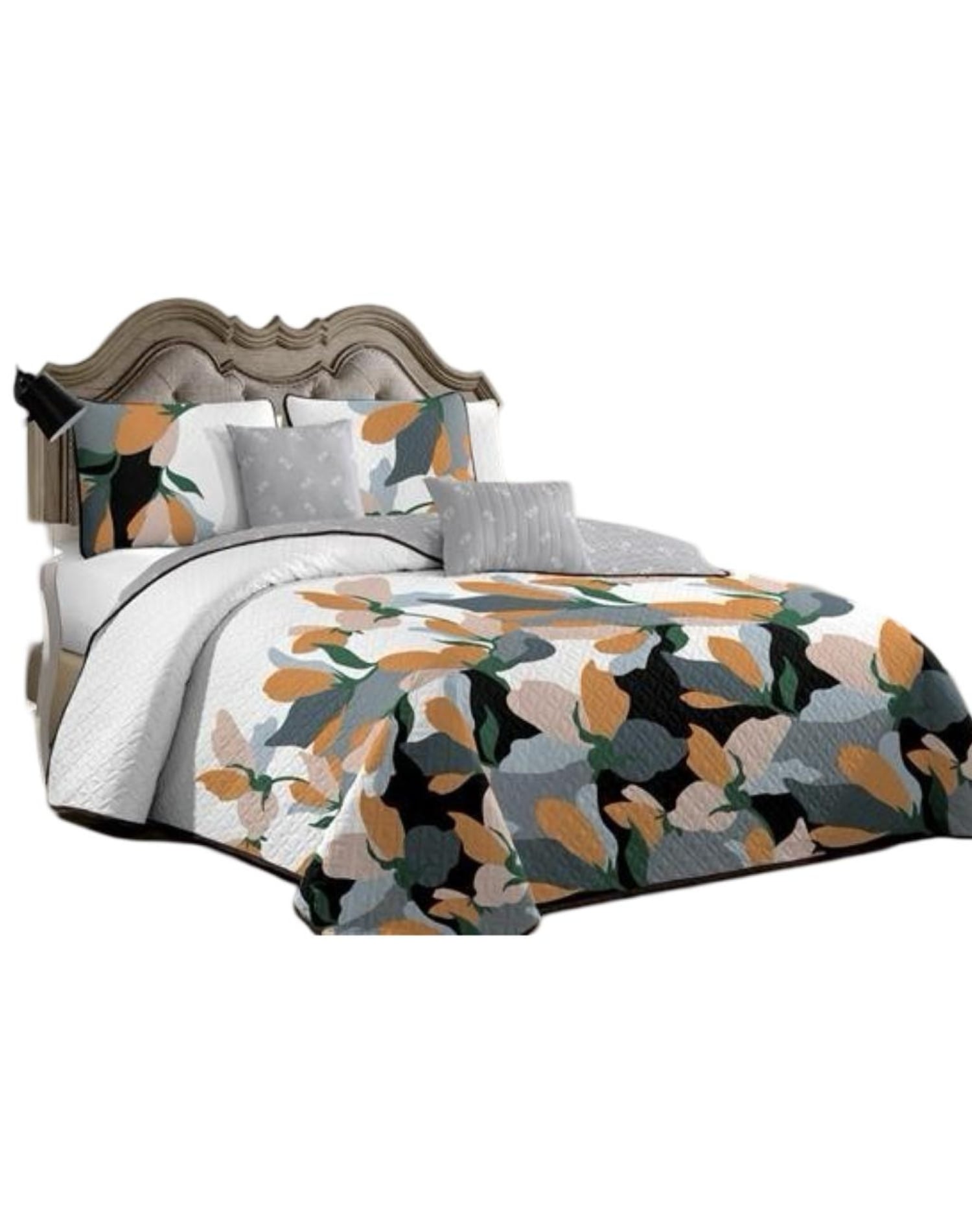 QUILT 2 PLAZAS MULTICOLOR VERANO +2 FUNDAS SUAVE 13N16 - 1