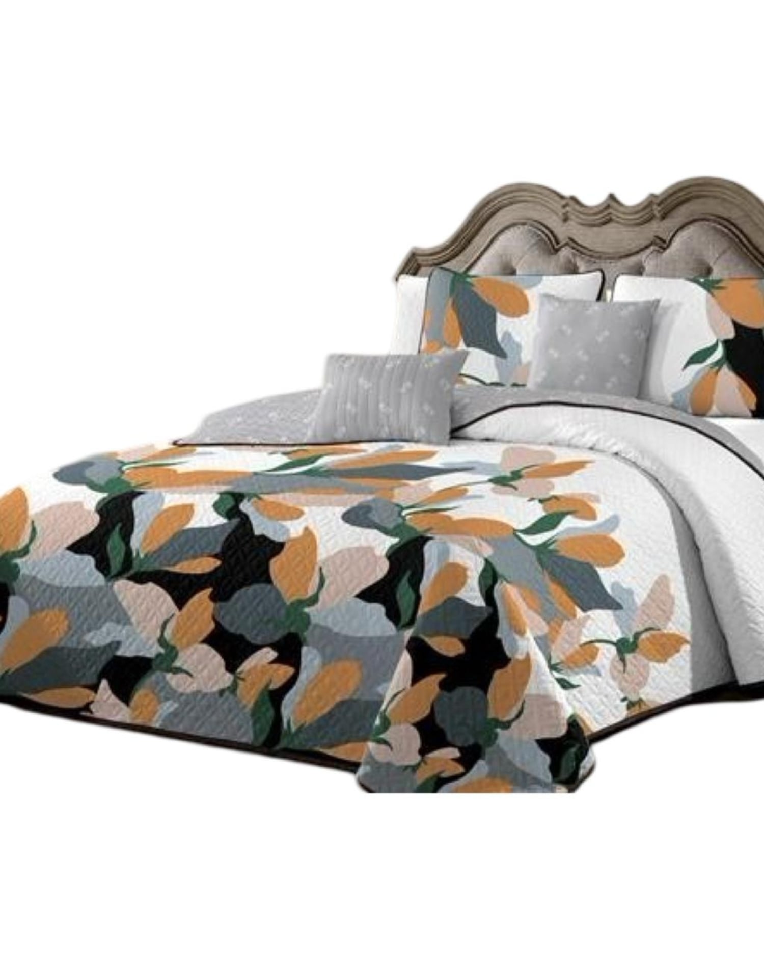 QUILT 2 PLAZAS MULTICOLOR VERANO +2 FUNDAS SUAVE 13N16 - 2
