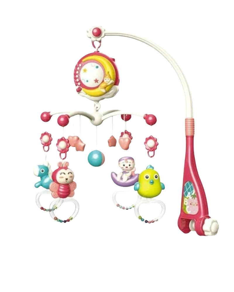 MÓVIL CUNA BEBÉ MUSICAL CON CONTROL Y LUZ 21N10 ROJO - 6
