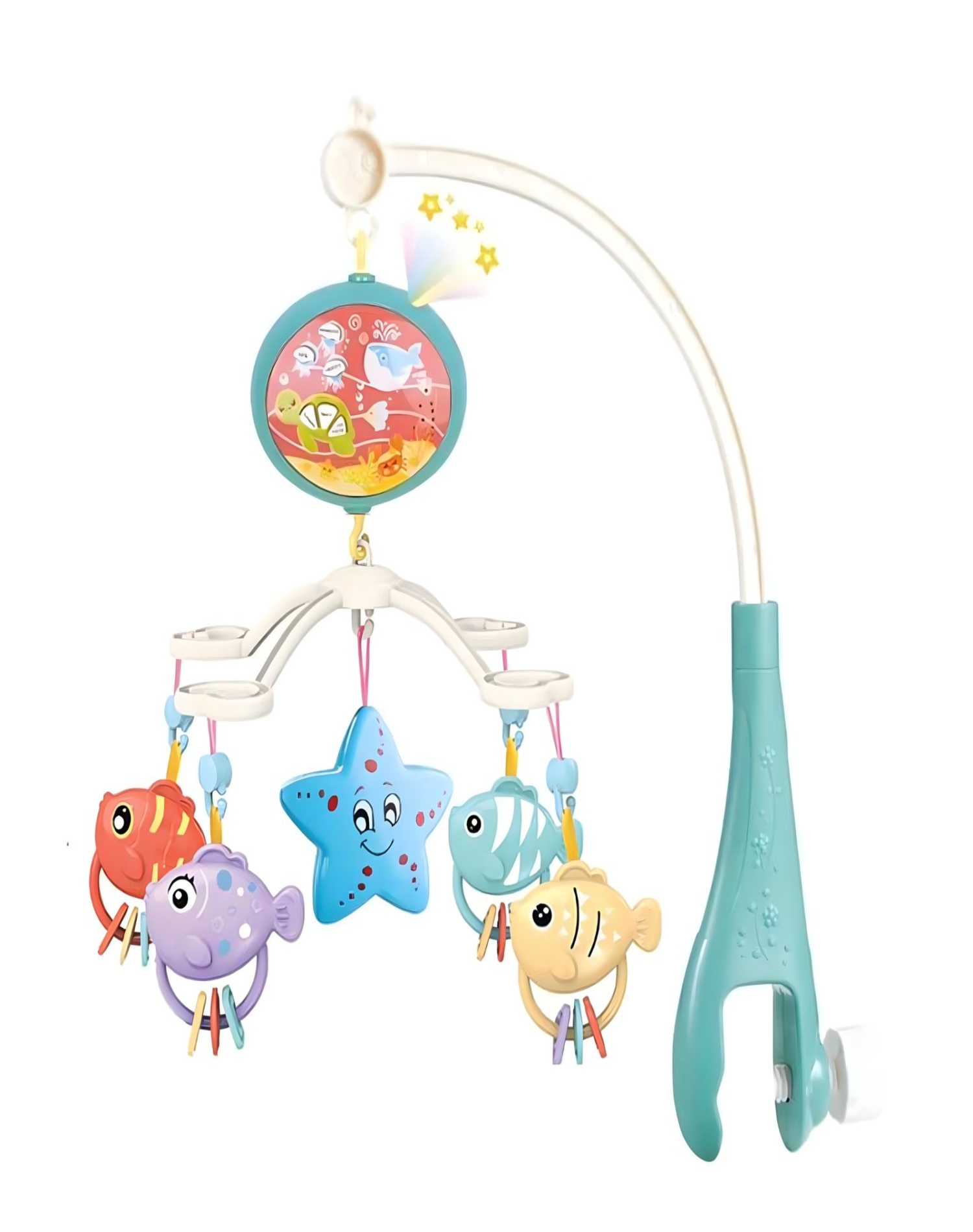 MÓVIL CUNA BEBÉ MUSICAL CON CONTROL Y LUZ 21N5 MULTICOLOR - 1
