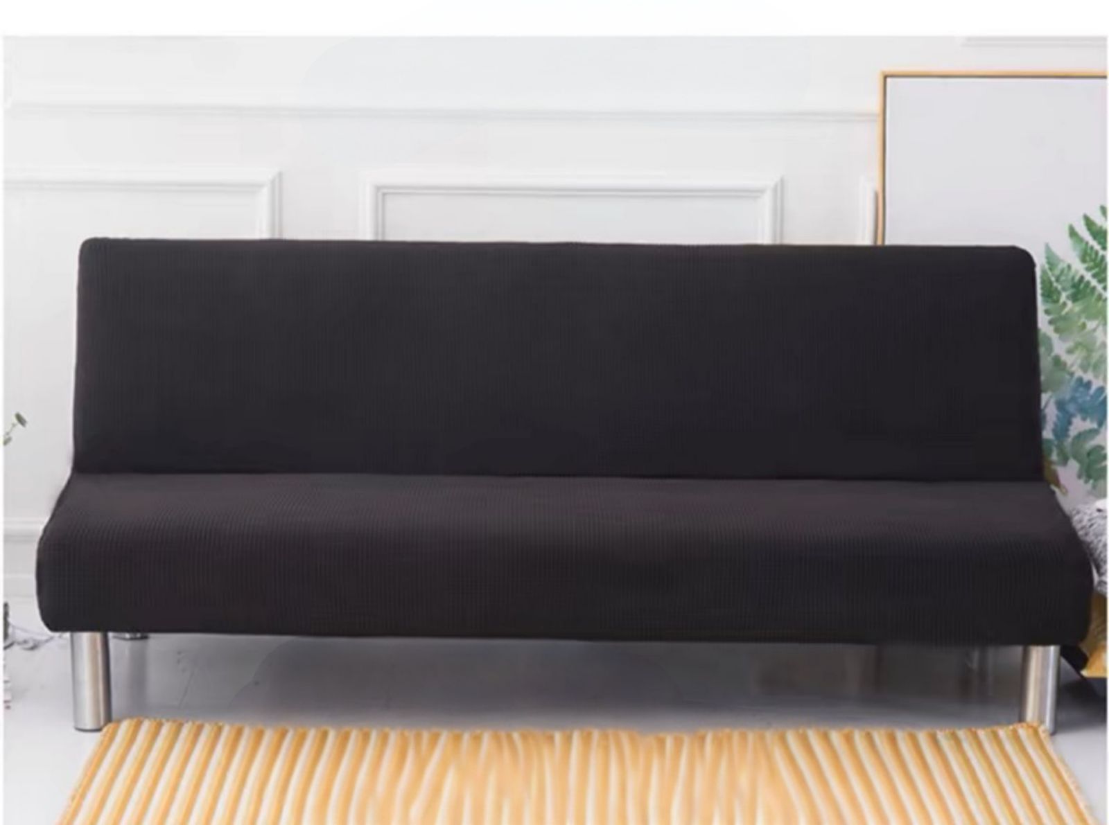 FUNDA FUTÓN CUADRILLE 160 X 230 CM NEGRO - 1