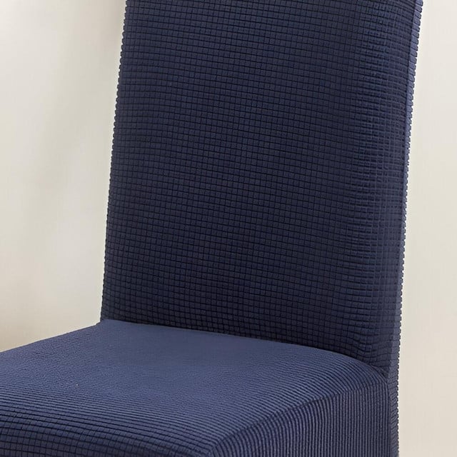 FUNDA PACK 6 CUBRE SILLA COMEDOR CUADRILLE AZUL - 2