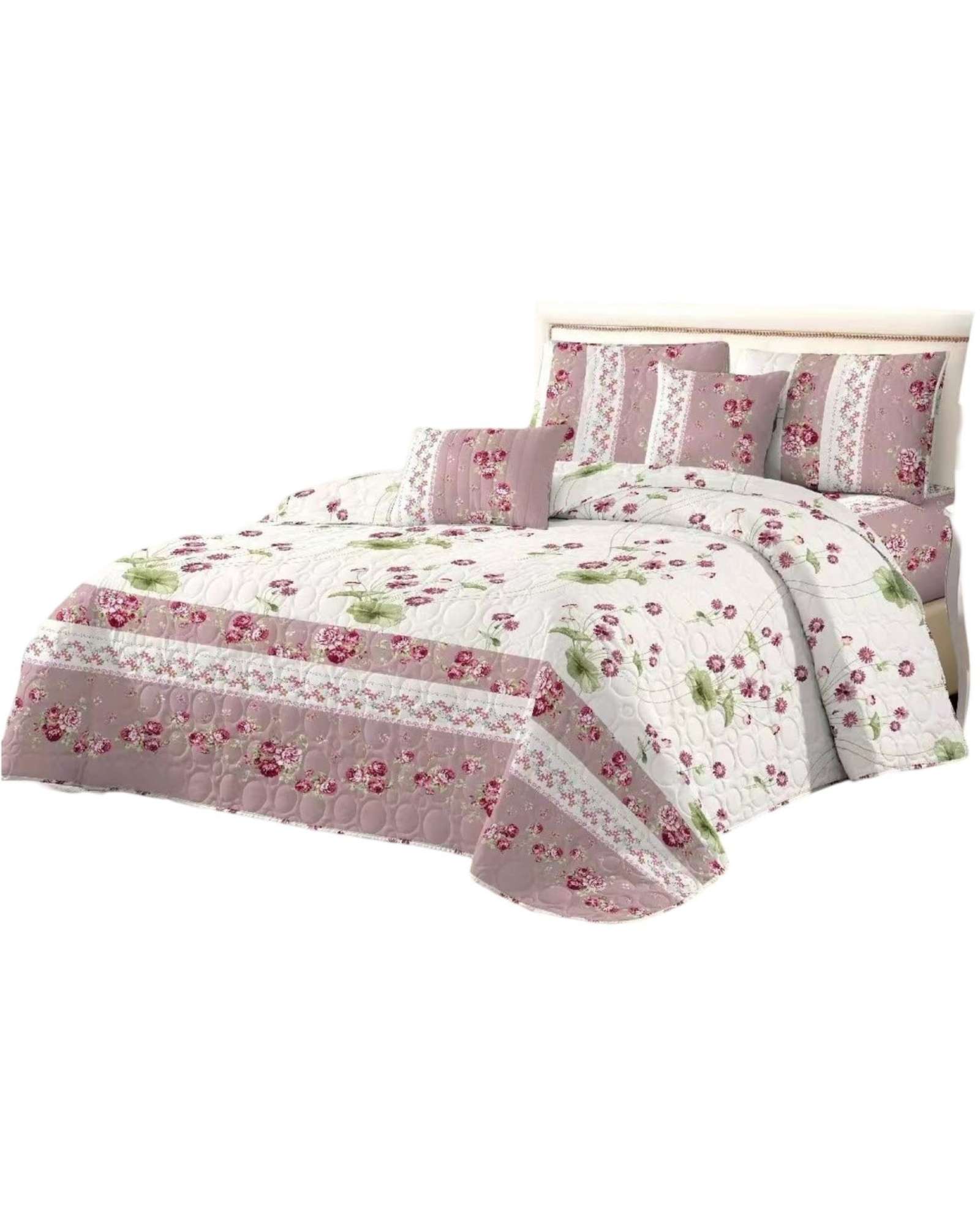 CUBRECAMA 2 PLAZAS ALGODÓN MULTICOLOR QUILT PRIMAVERA VERANO Y9 - 2
