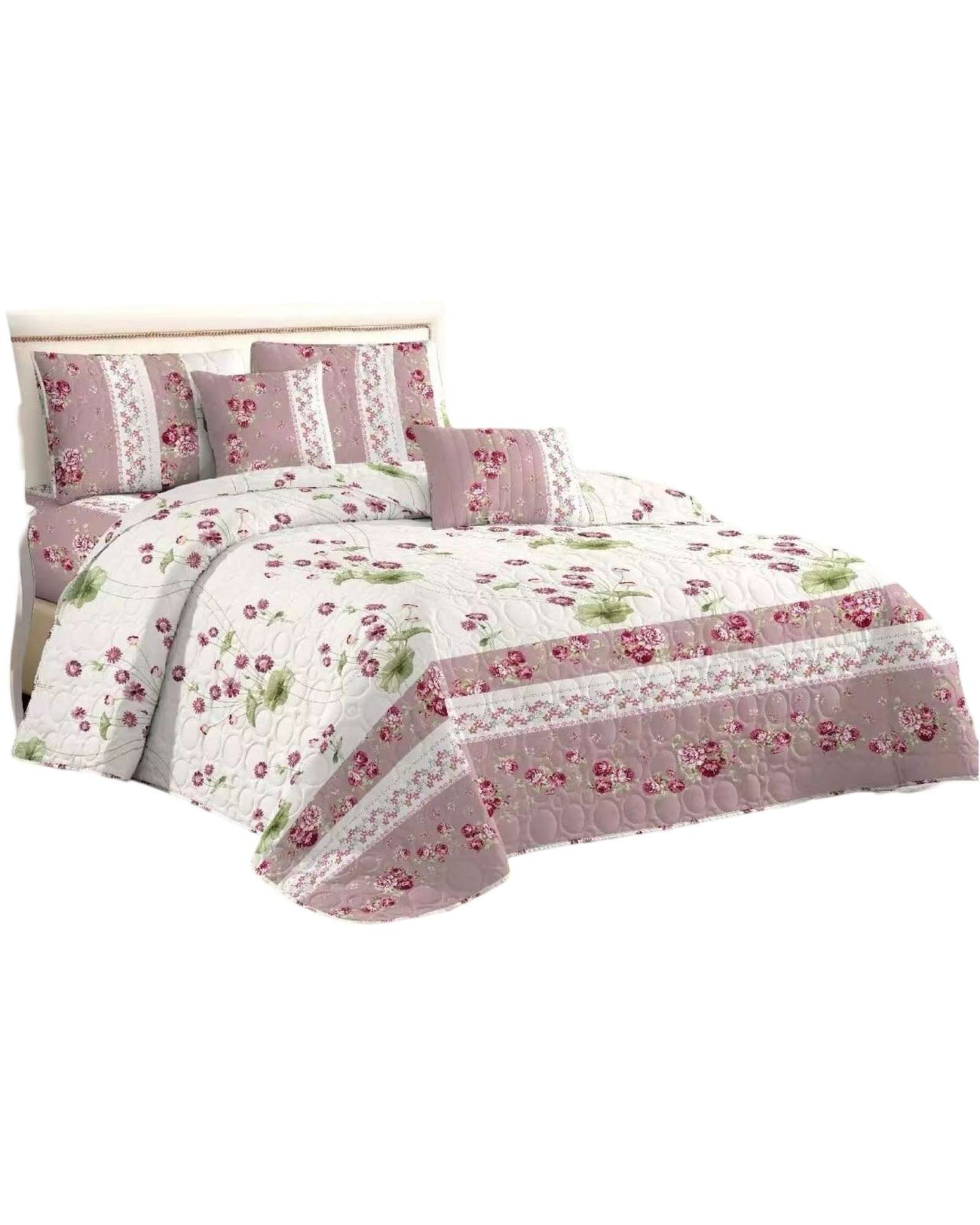 CUBRECAMA 2 PLAZAS ALGODÓN MULTICOLOR QUILT PRIMAVERA VERANO Y9 - 3