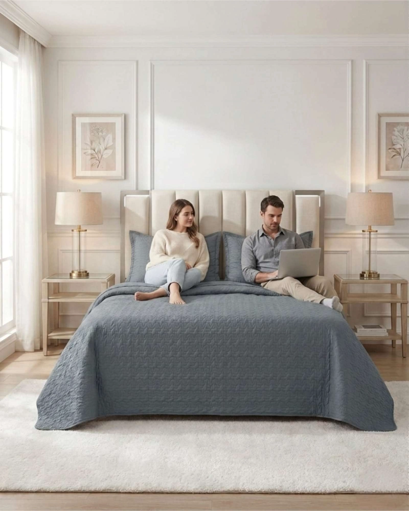 CUBRECAMA 2 PLAZAS ALGODÓN MULTICOLOR QUILT VERANO - 3