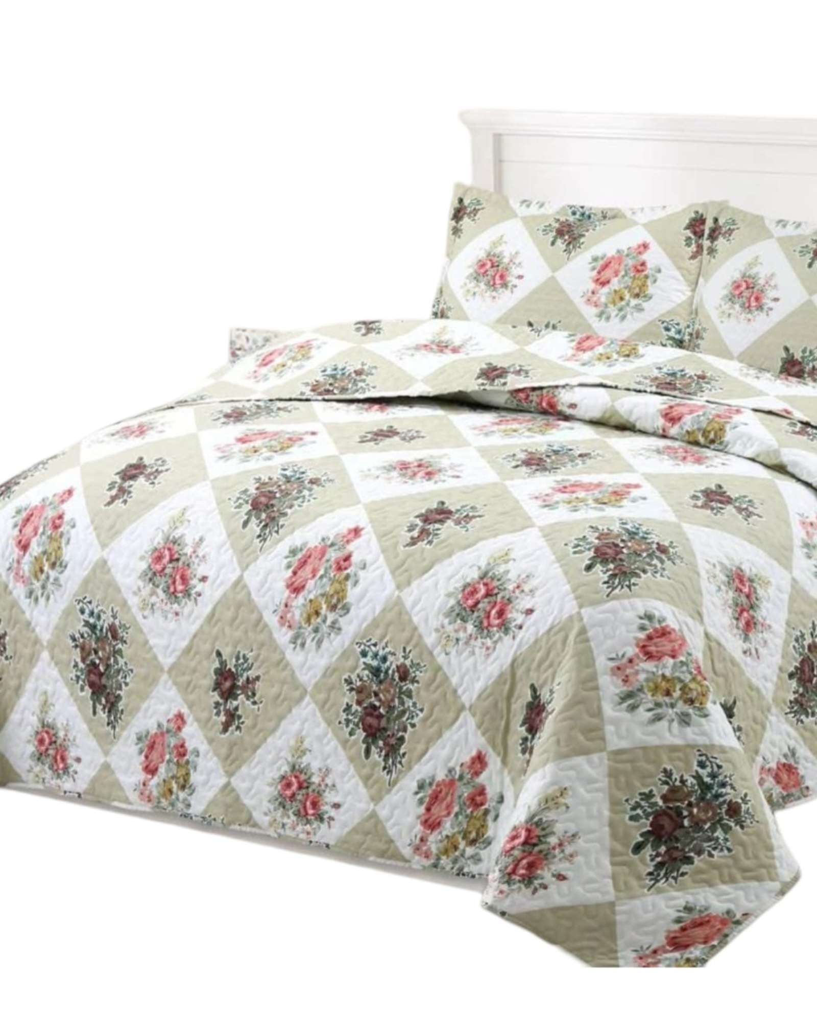 CUBRECAMA ALGODÓN MULTICOLOR QUILT VERANO KING-SUPERKING - 2