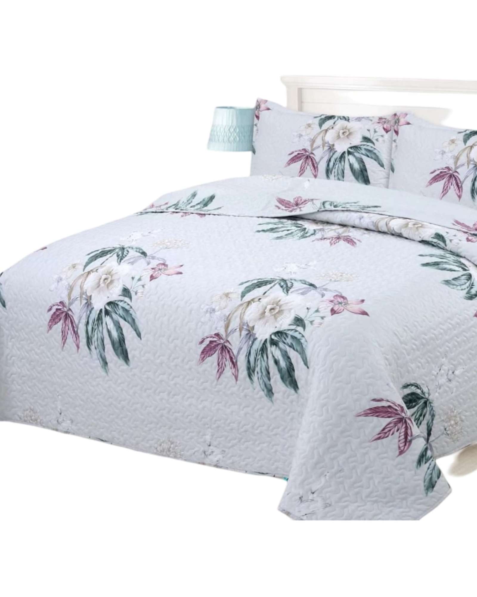 CUBRECAMA 2 PLAZAS ALGODÓN MULTICOLOR QUILT VERANO - 2