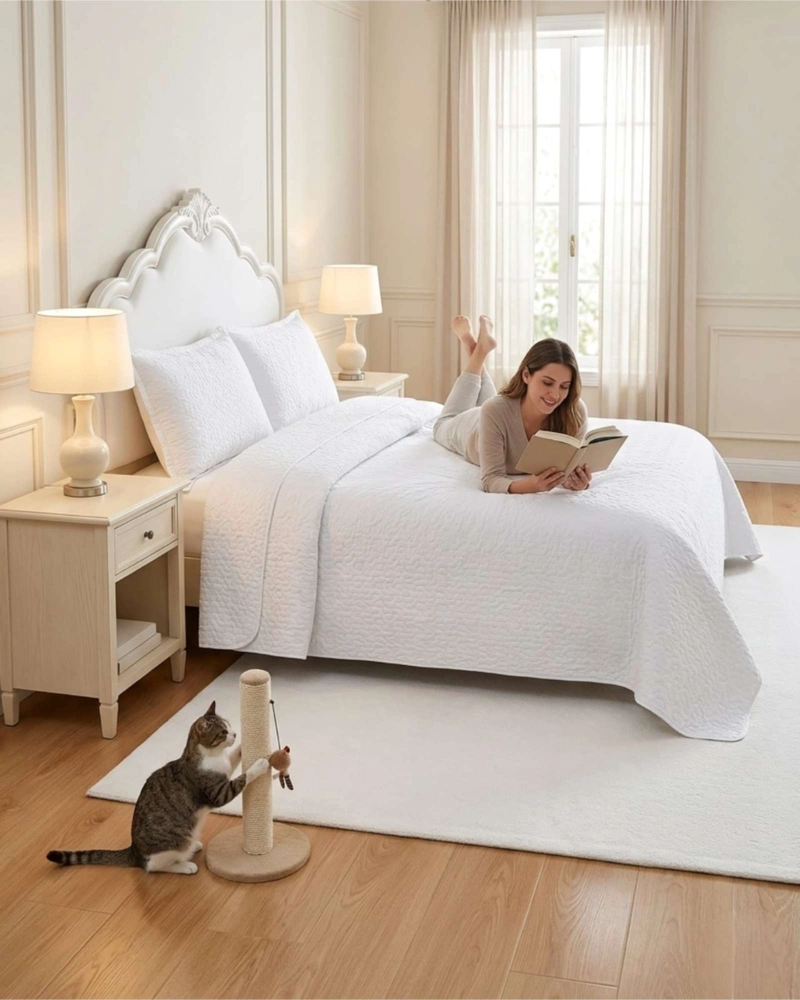 CUBRECAMA 2 PLAZAS ALGODÓN MULTICOLOR QUILT VERANO - 2