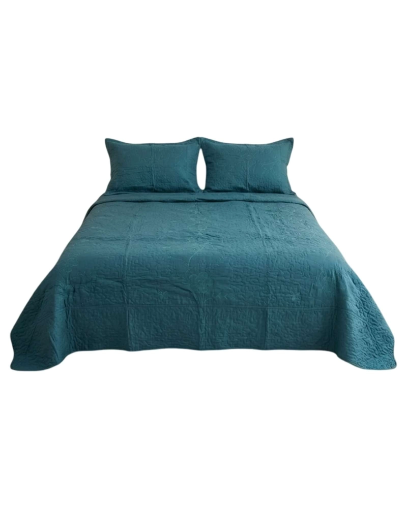 CUBRECAMA 2 PLAZAS ALGODÓN MULTICOLOR BORDADO - 5