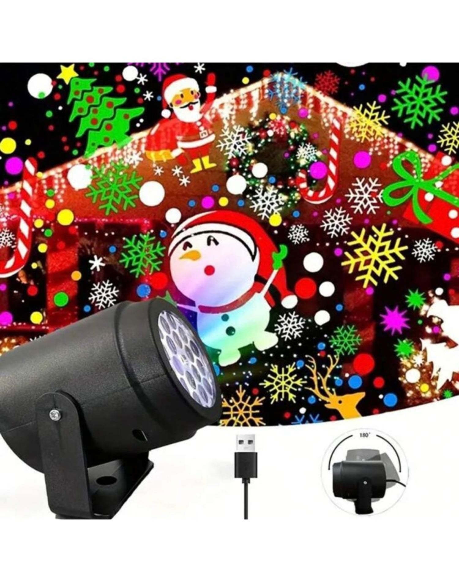 LUCES MÁGICAS PROYECTOR NAVIDEÑO - 4