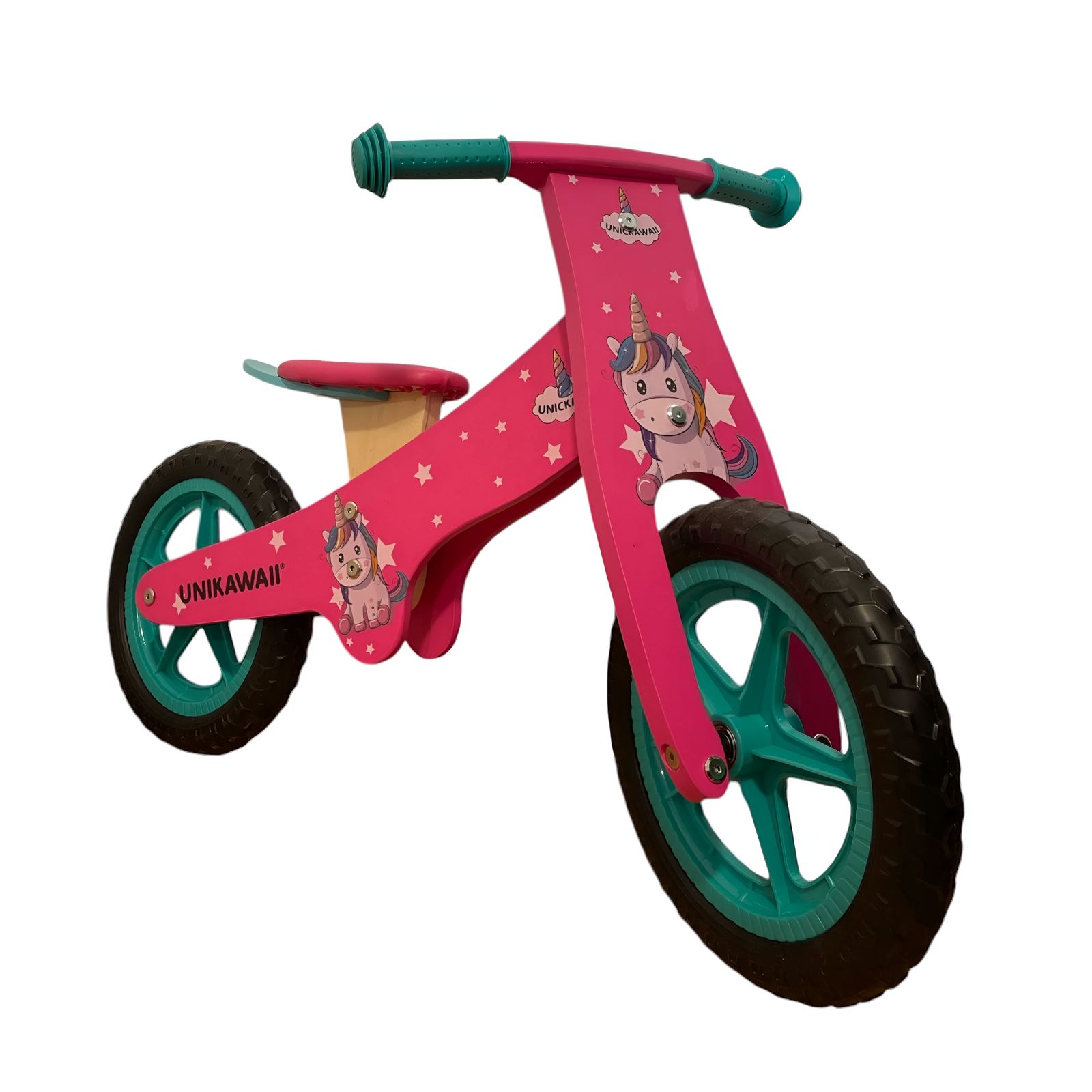 BICICLETA EQUILIBRIO BALANCE UNICKAWAII MADERA ROSA - 1
