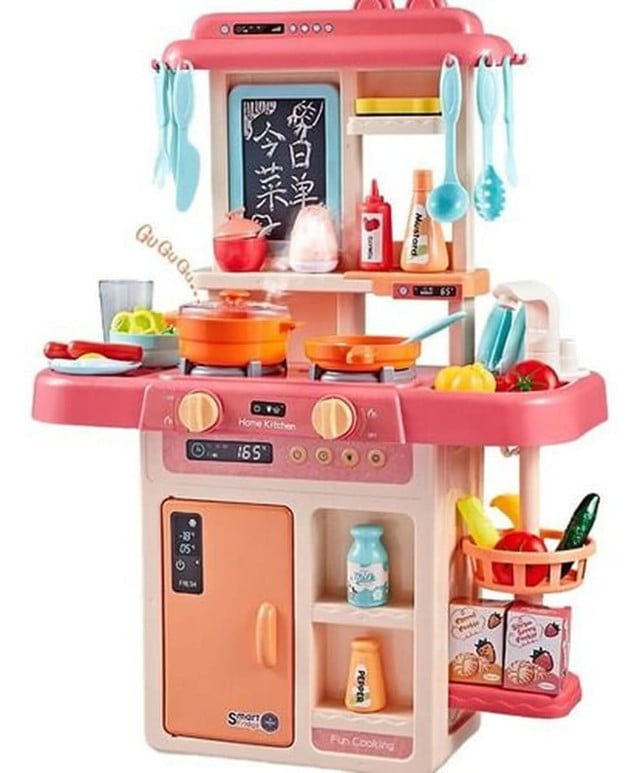 JUGUETE SET COCINA CON LUZ SONIDO ROSADO INFANTIL 63CM - 1