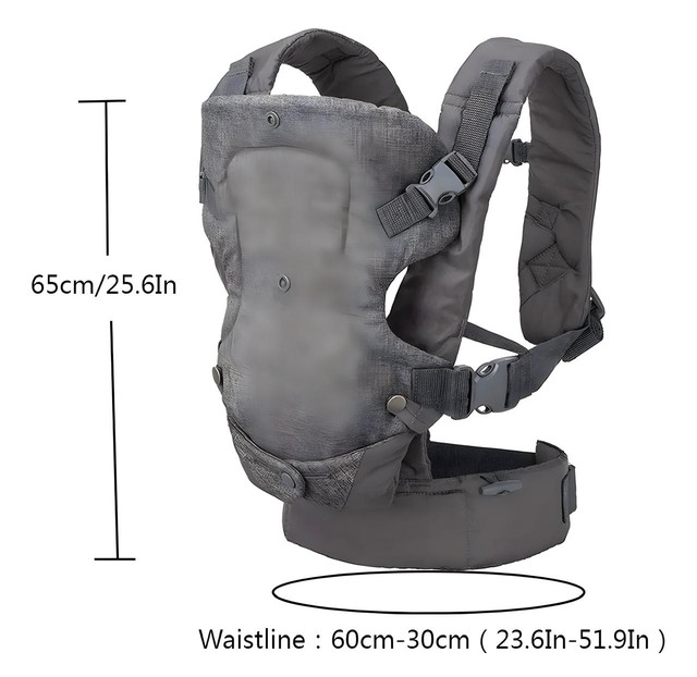 PORTABEBÉ MOCHILA ERGONÓMICA 4 EN 1 GRIS - 4
