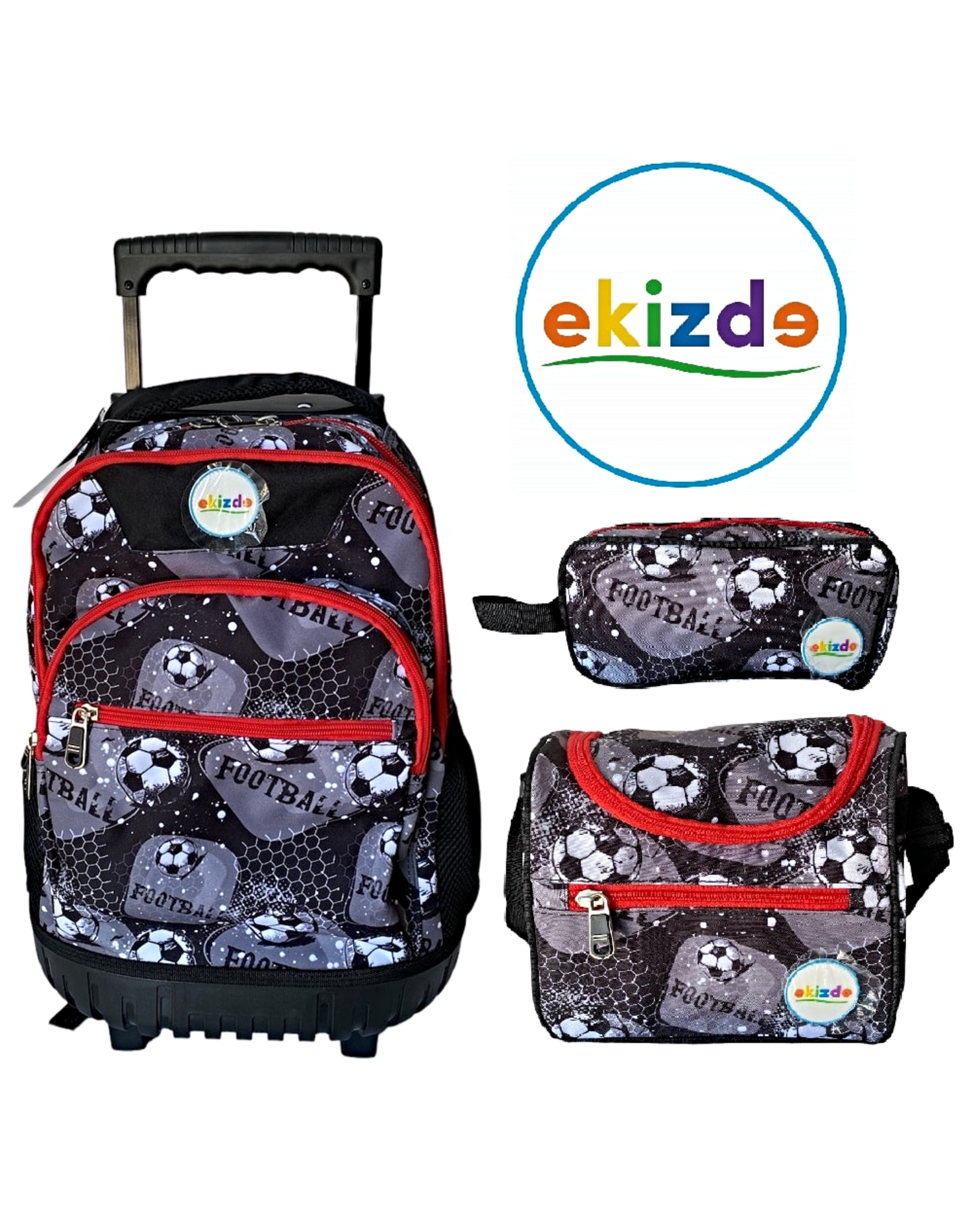 PACK MOCHILA ESCOLAR  3 PCSZ  EQUIZDE SOCCER - 1