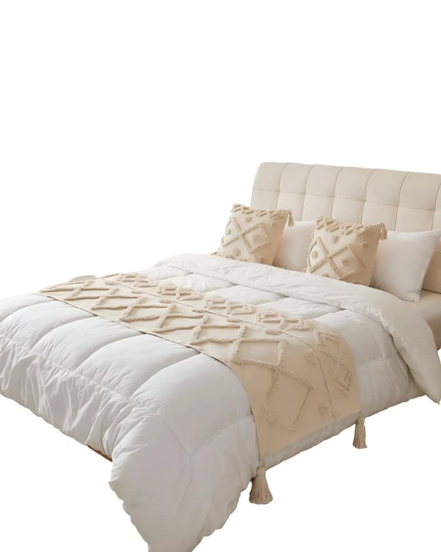 JUEGO DE PIECERA DE CAMA CON 2 FUNDAS MODELO BOHO - 2