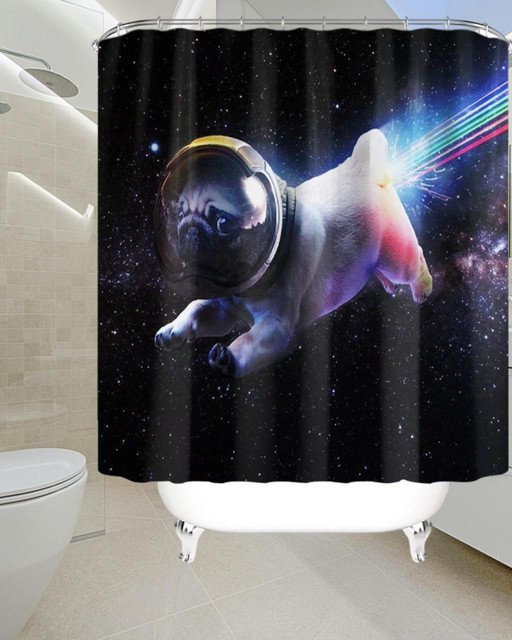 CORTINA DE BAÑO MAS FORRO DE DUCHA IMPERMEABLE - 3