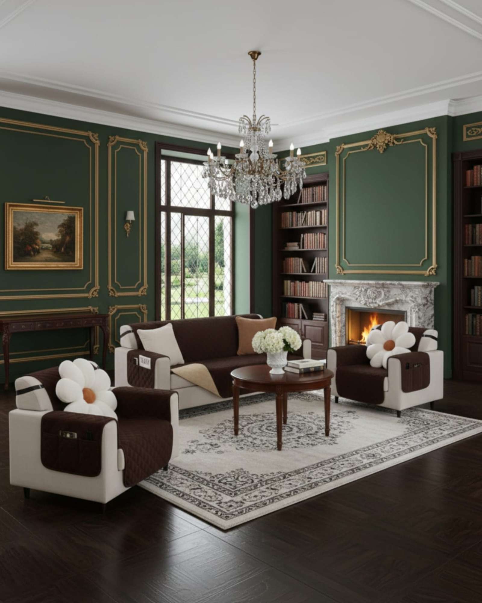 CUBRE SILLON REVERSIBLES CON BOLSAS SEST DE 3 PIEZAS 3+1+1 - 2