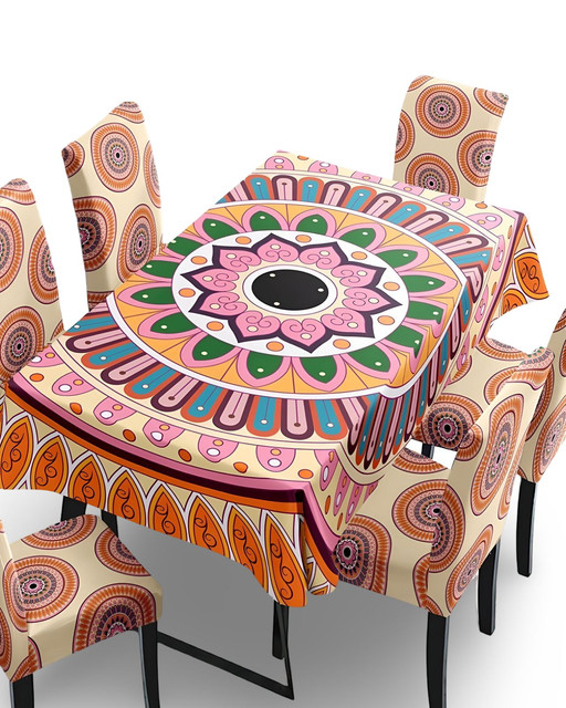 JUEGO MANTEL DE COMEDOR MÁS 6 FUNDAS DE SILLA 140X 220 CMM3 - 1