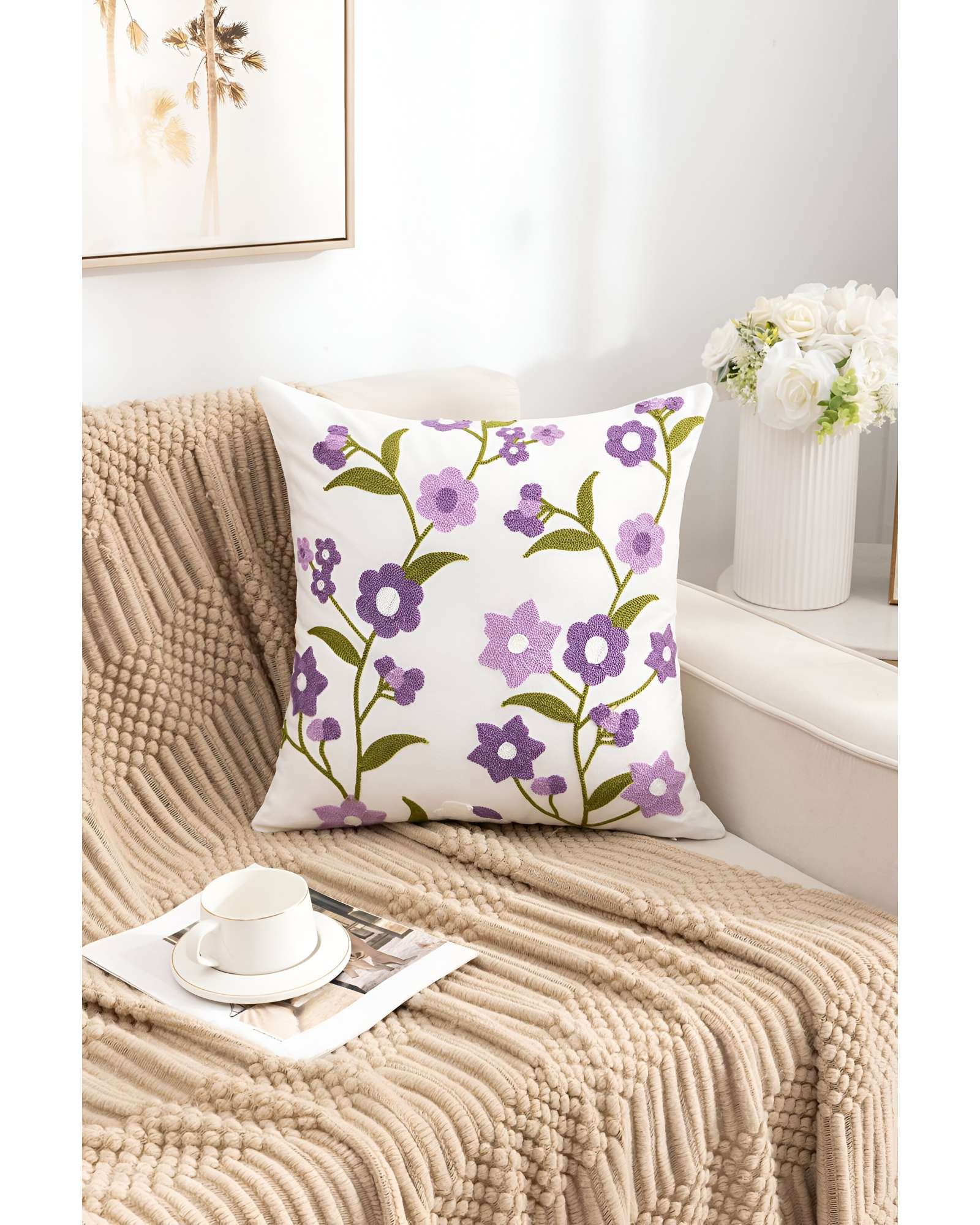SET DE 2 FUNDAS BORDADAS 45X45 C70 - 3