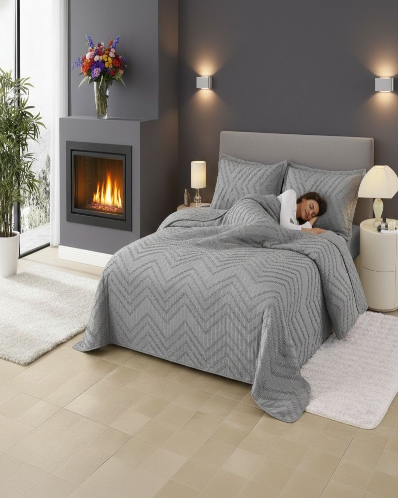 QUILT DE VERANO KING - SUPER KING COBERTOR DE LUJO C001 - 1