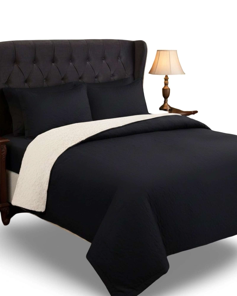 COBERTOR COLCHA QUILT SHERPA KING MEDIDA 250X270 CM - 5