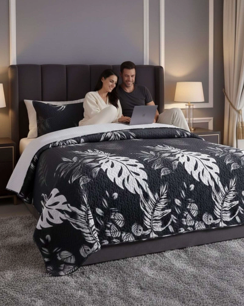 COBERTOR COLCHA QUILT SHERPA KING MEDIDA 250X270 CM - 4