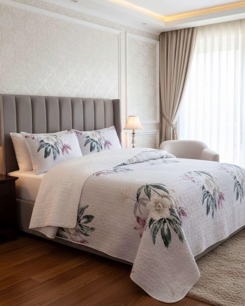 COBERTOR COLCHA QUILT SHERPA KING MEDIDA 250X270 CM - 2