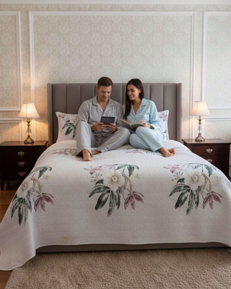 COBERTOR COLCHA QUILT SHERPA KING MEDIDA 250X270 CM - 3