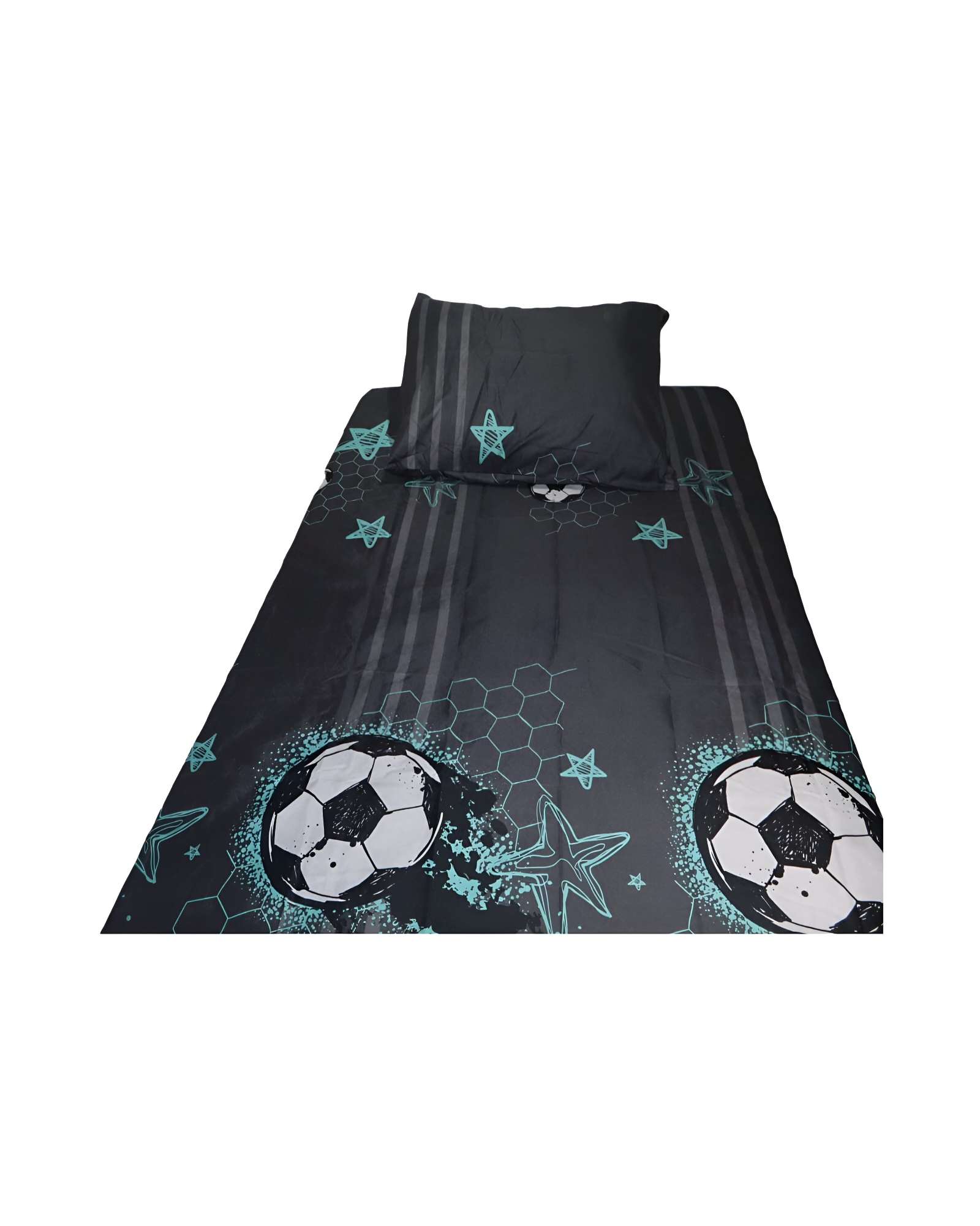 JUEGO DE SABANA PLAZA Y MEDIA FUTBOL NIÑO - 2