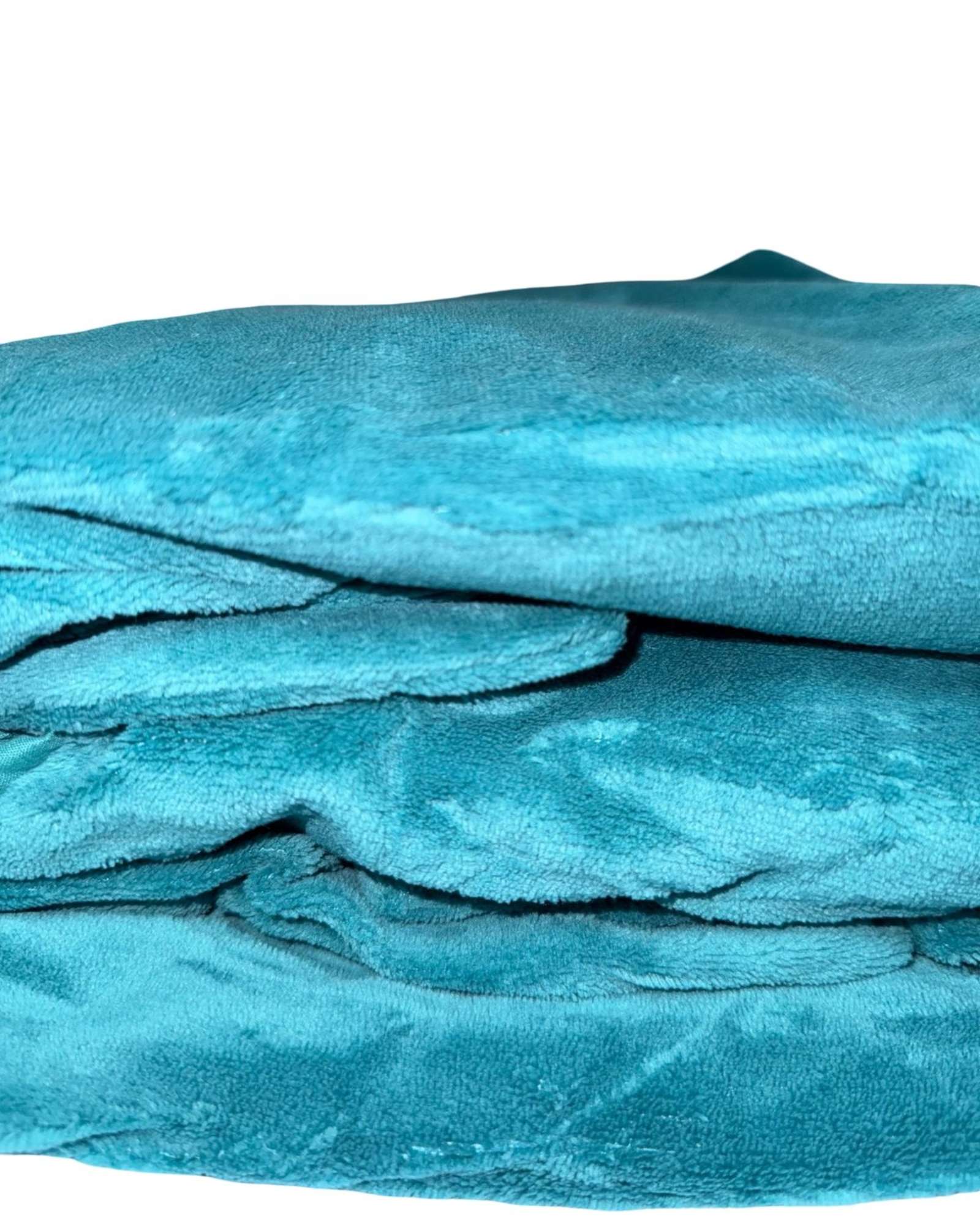CUBRE COLCHON IMPERMEABLE PLUSH - TURQUESA - 2 PLAZAS - 2