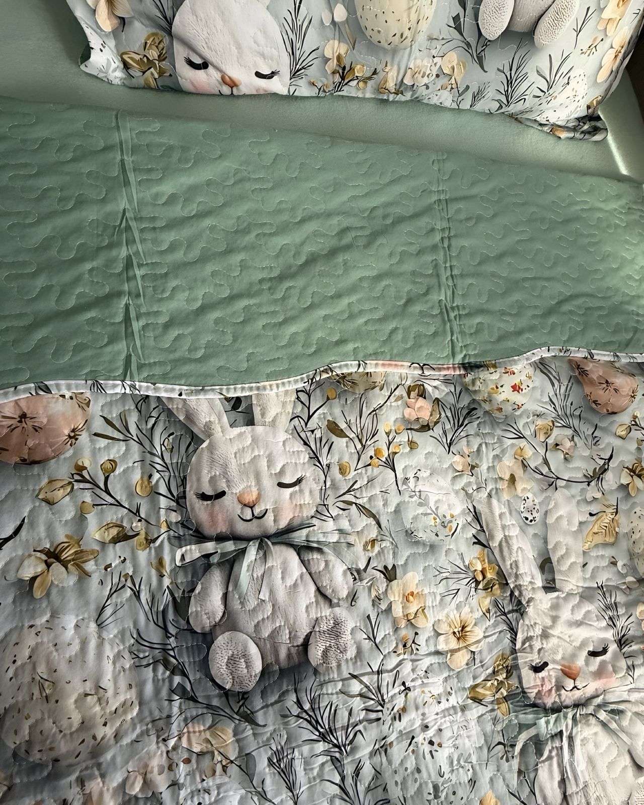 CUBRECAMA QUILT PRIMAVERA VERANO INFANTIL CONEJO - 3