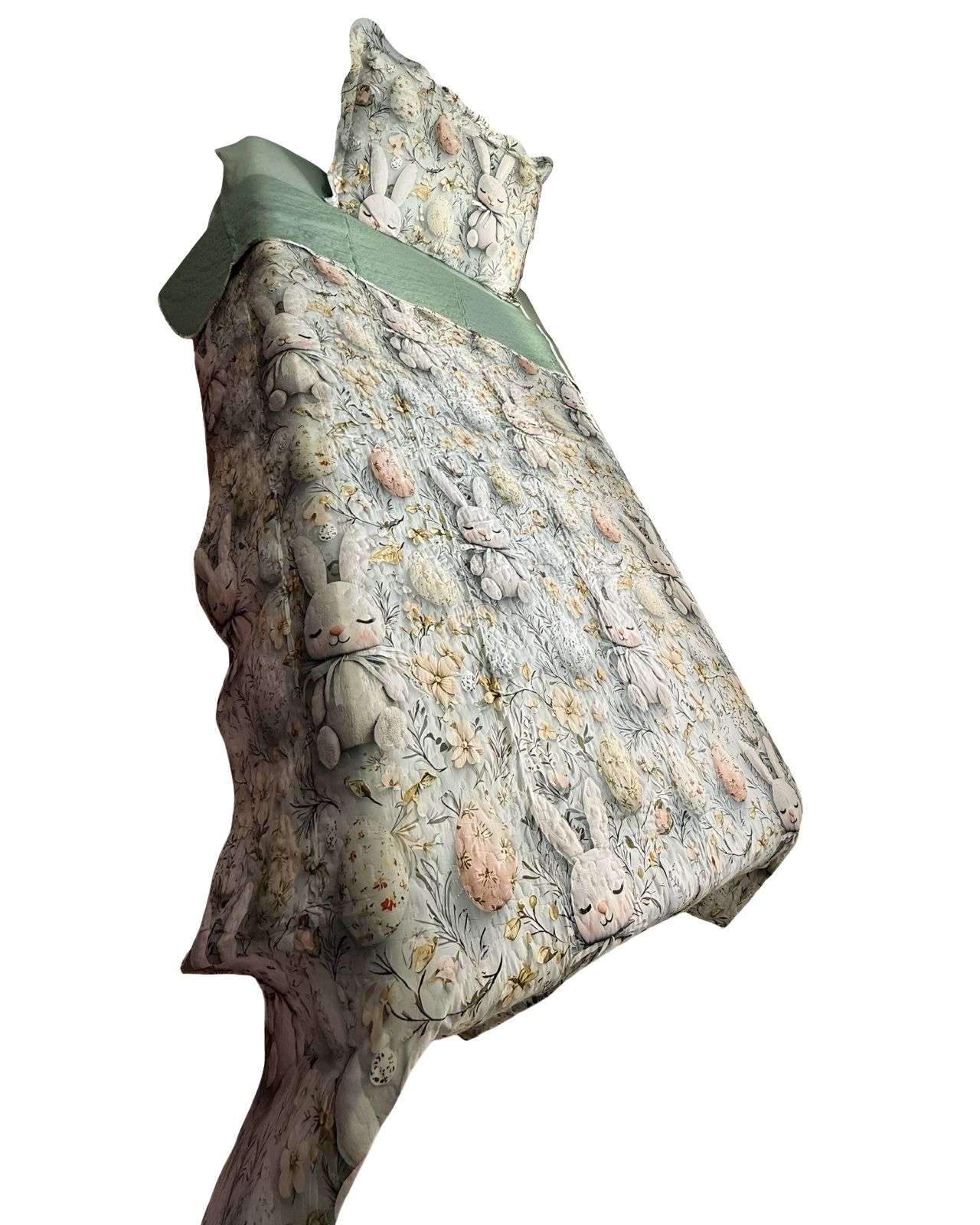 CUBRECAMA QUILT PRIMAVERA VERANO INFANTIL CONEJO - 4