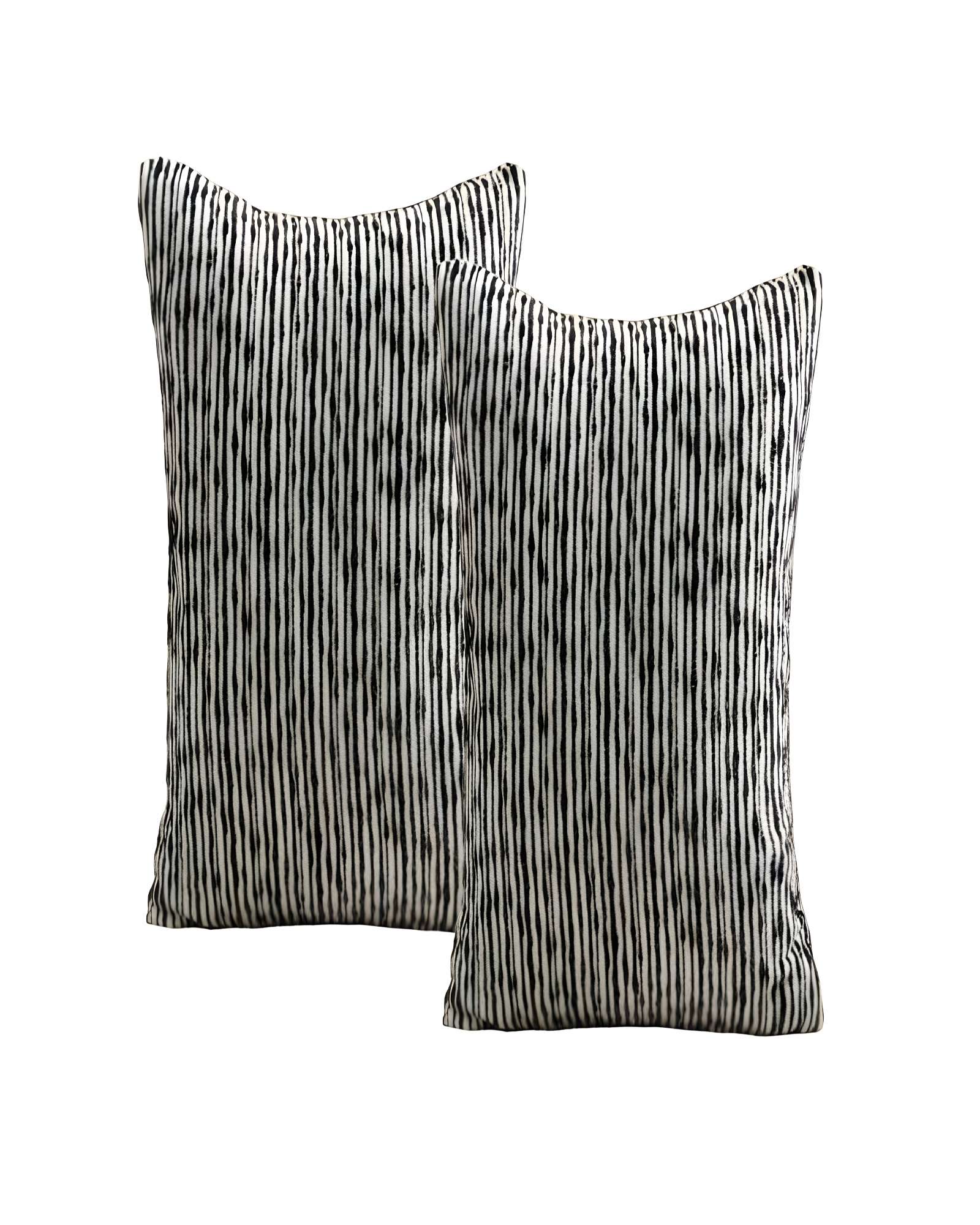 PACK DE 2 FUNDAS DE COJIN CHENILLE LINEA EN COLOR NEGRO - 2
