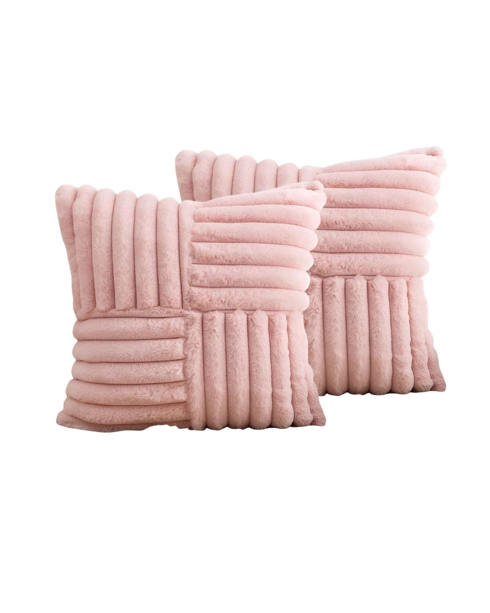 PACK DE 2 FUNDAS PELUDA EMPALMADA ROSA - 2
