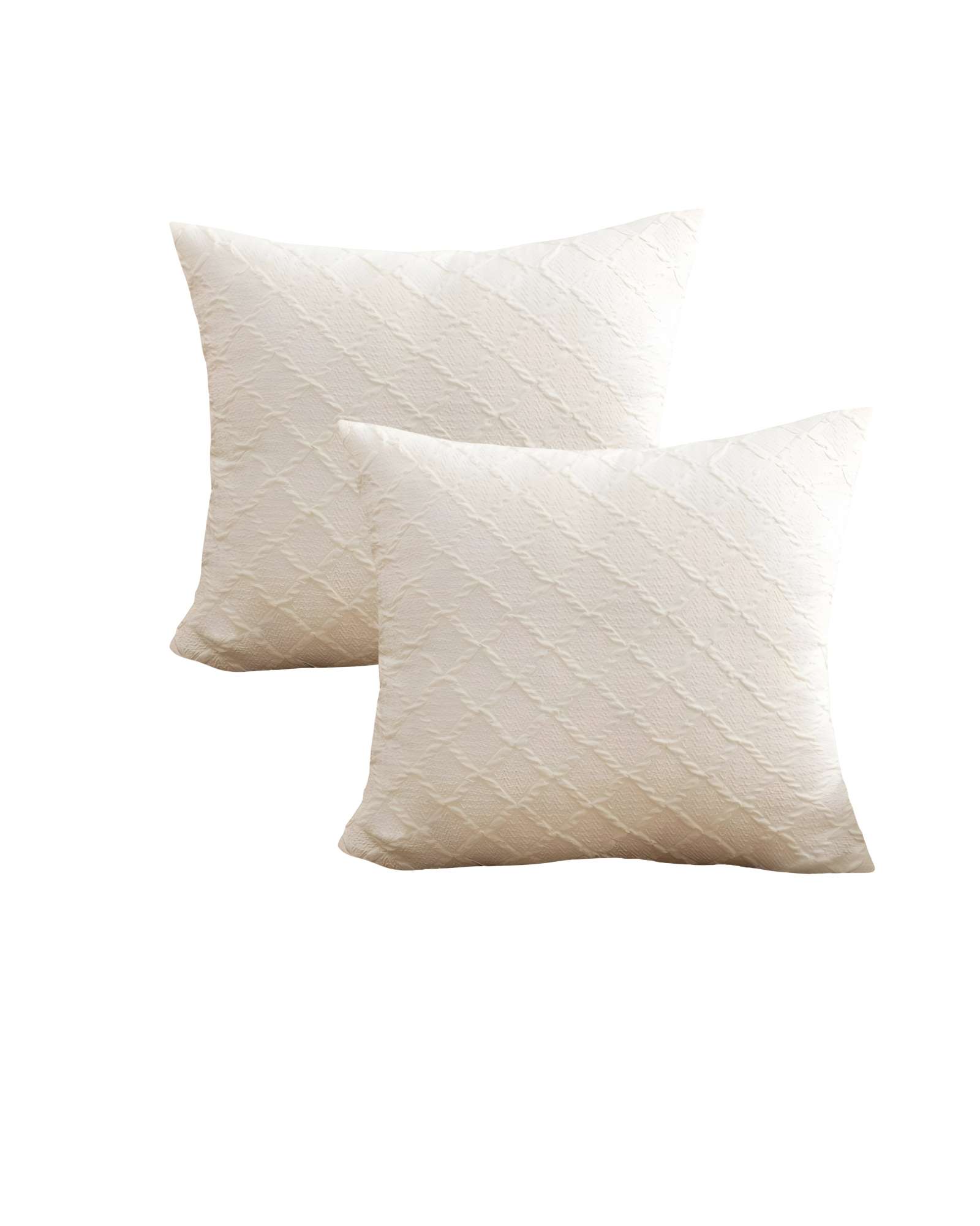 PACK DE 2 FUNDAS DE TERCIOPELO TRENZADO EN COLOR BLANCO - 2