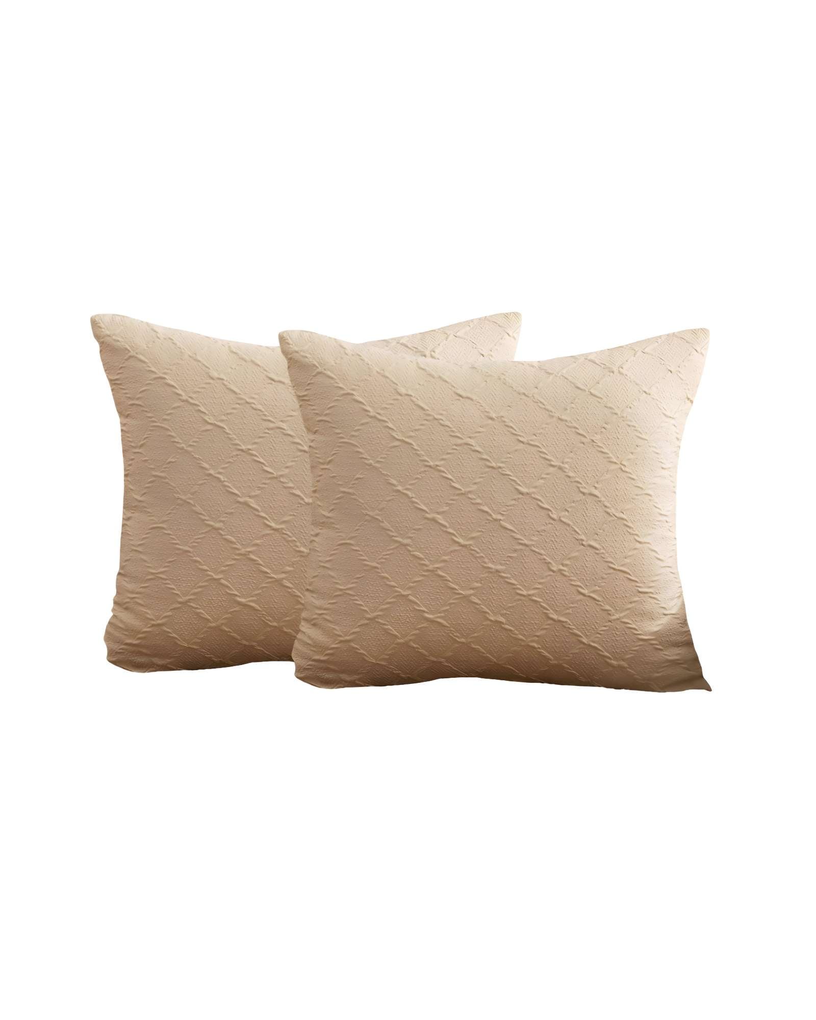 PACK DE 2 FUNDAS DE TERCIOPELO TRENZADO BEIGE - 2