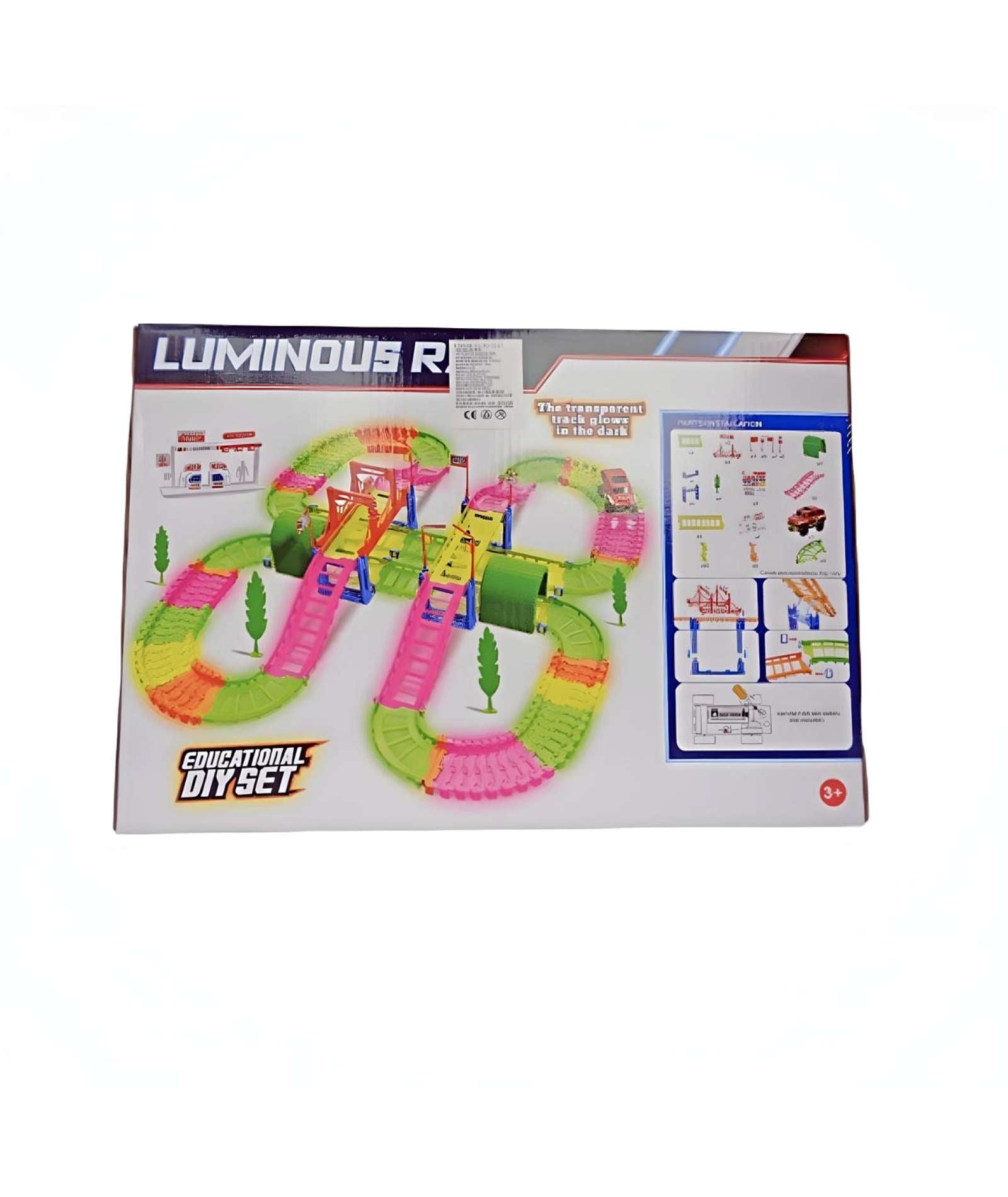 PISTA DE AUTO RIEL LUMINOSO GRANDE 135PC - 2
