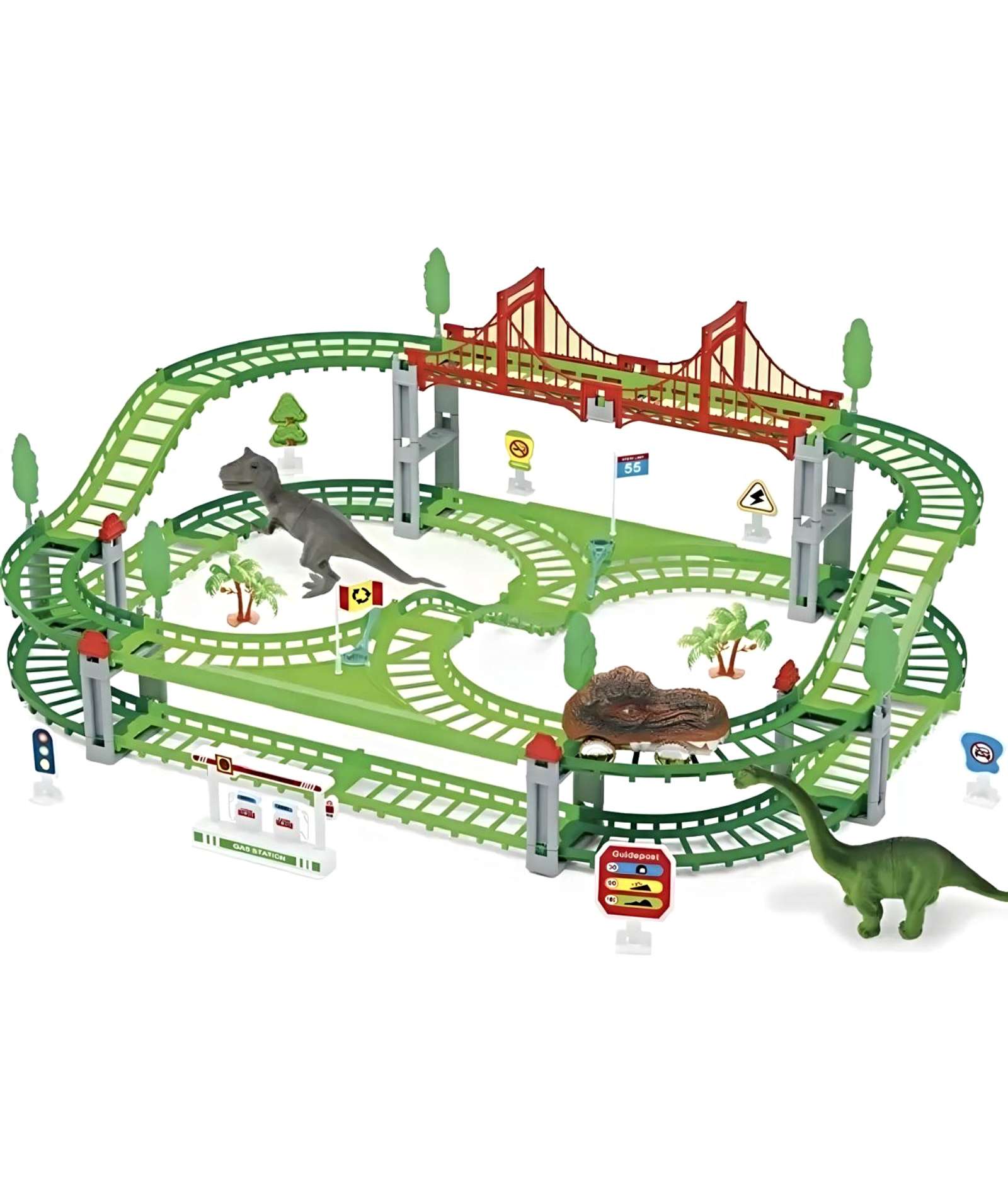 JUGUETE PISTA AUTO DINOSAURIO 52 PIEZAS - 1