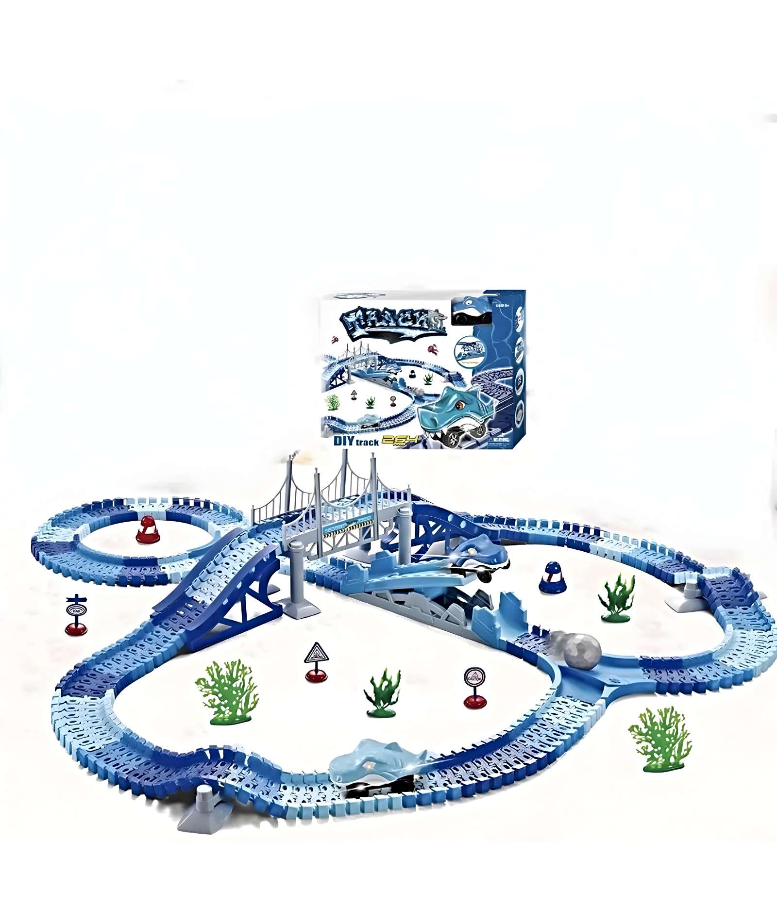 PISTA DE AUTO TIBURÓN SHARK ELECTRICA PARA NIÑOS - 1